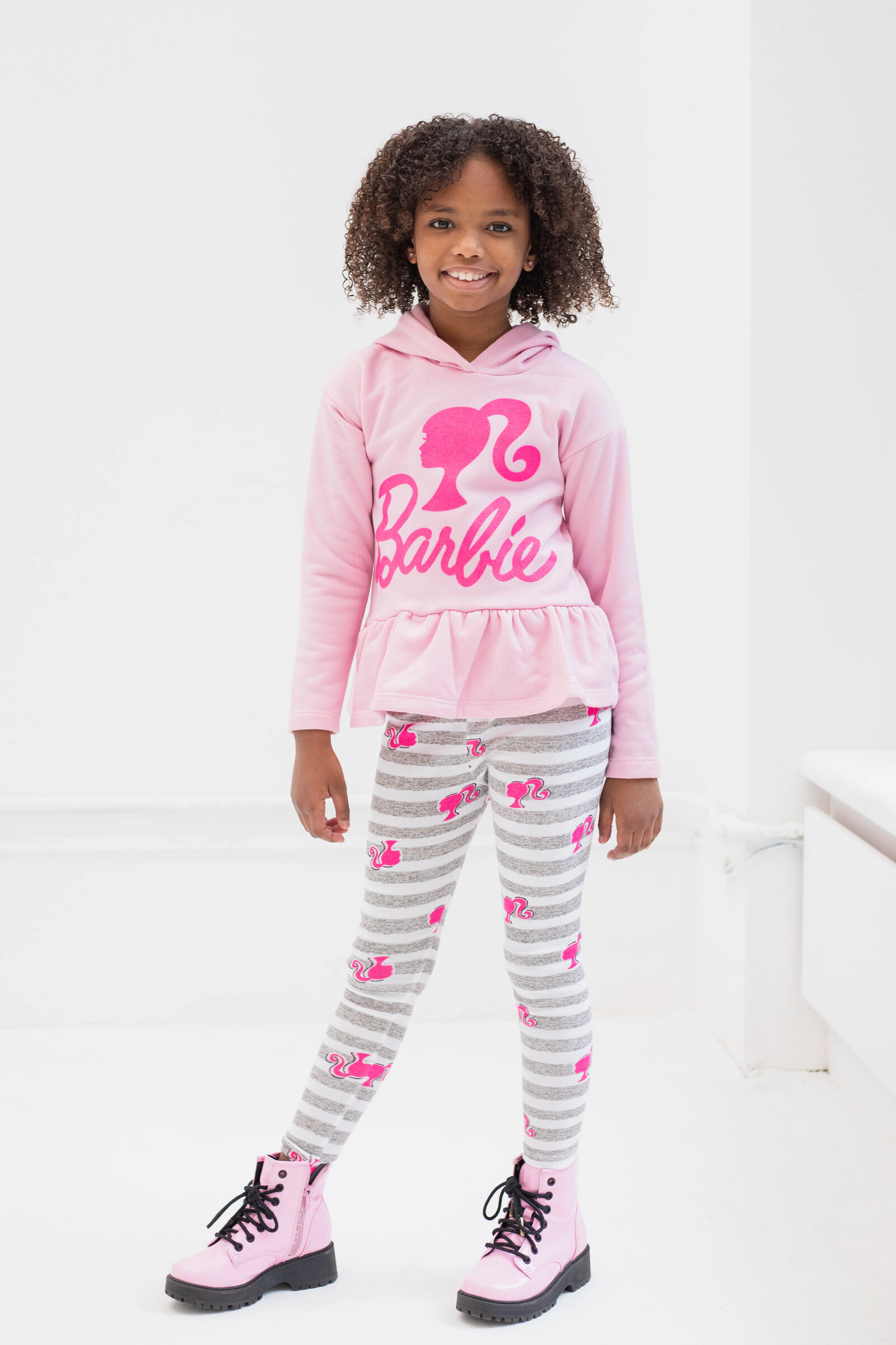 Barbie Girls' 2-Piece Fleece Hoodie and Leggings Set