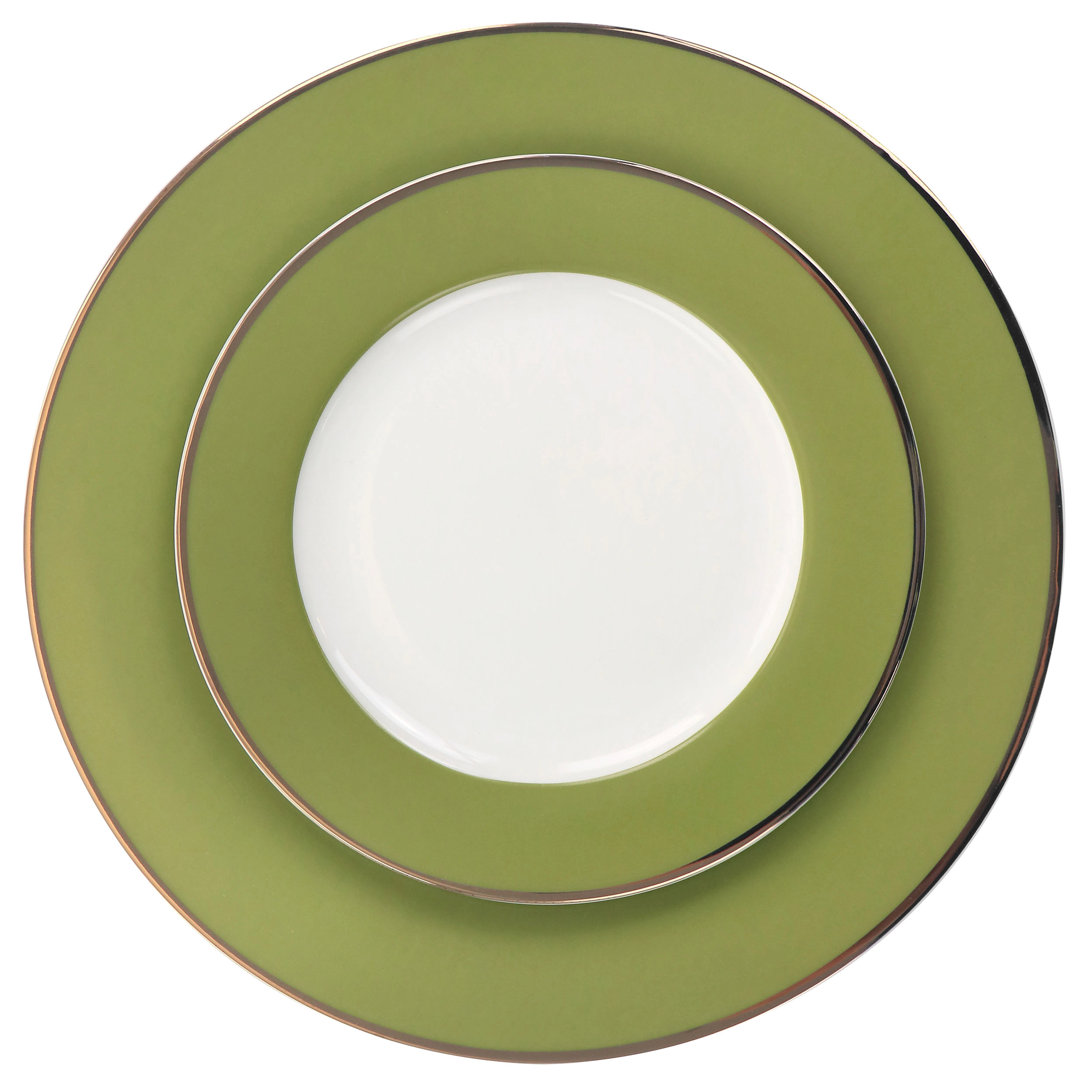 Martha Stewart Gold Rimmed 12 Piece Fine Ceramic Dinnerware Set Mint