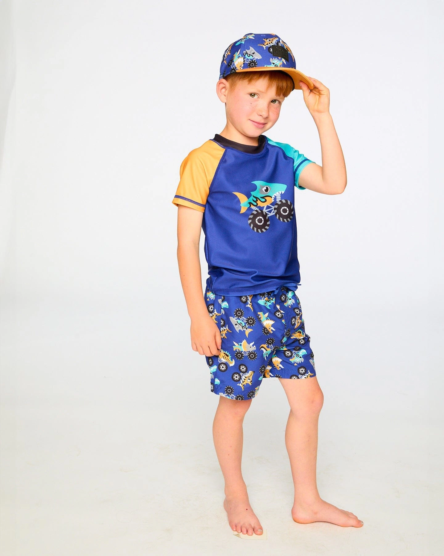 Deux par Boys Boardshorts Truck Print