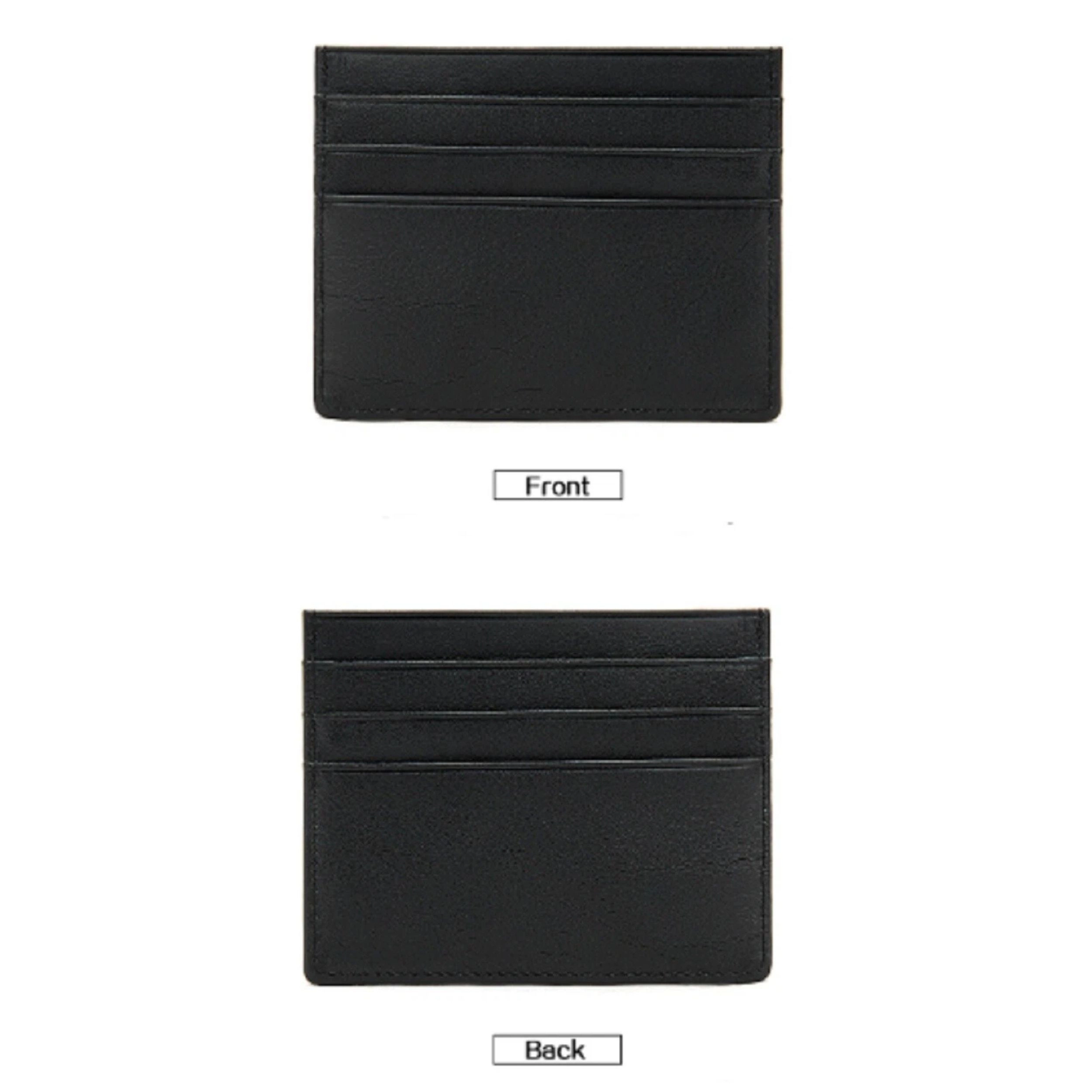 Home Collection Men's Genuine Leather Slim Wallet with Money Clip & Card Holder
