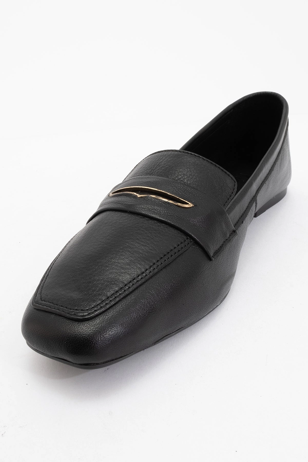 Forever & Always Womens Iridessa Leather Flat Loafers