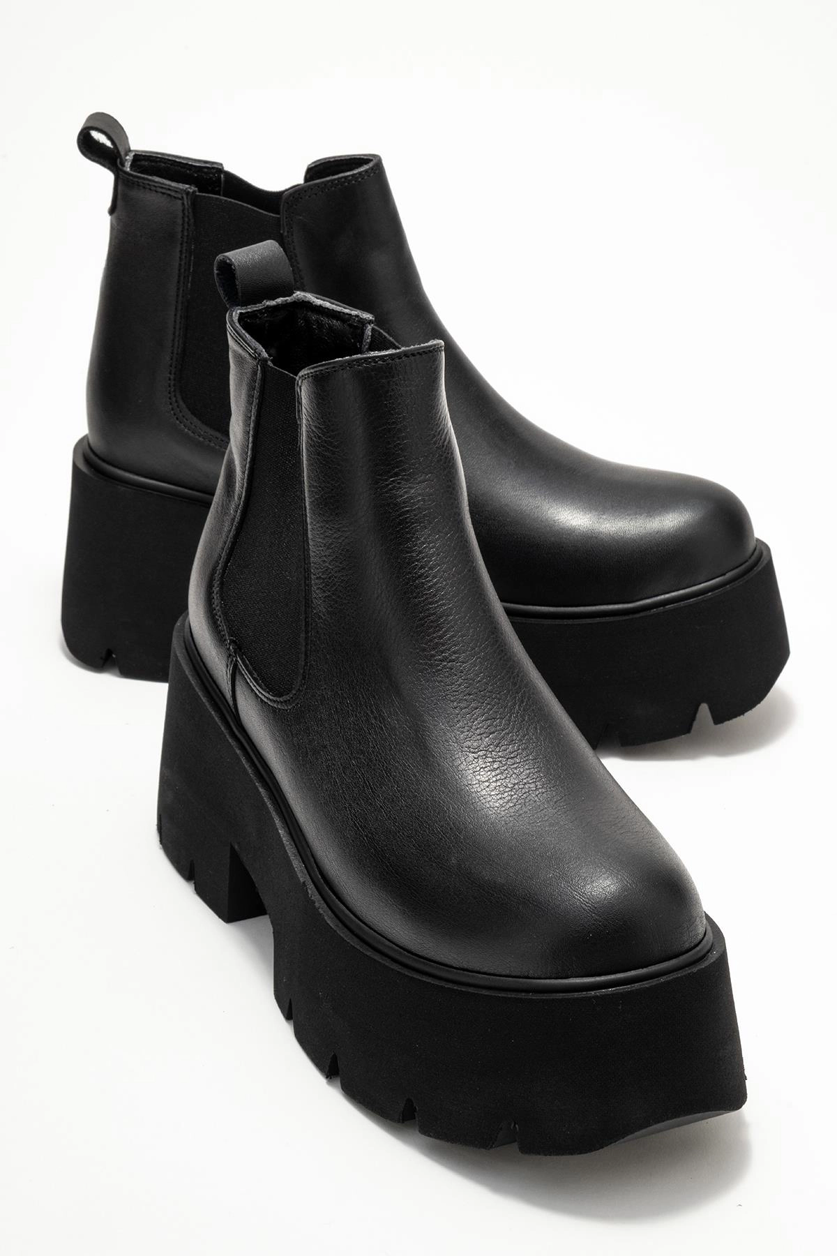 Forever & Always Womens Clen Leather Platform Chelsea Boots