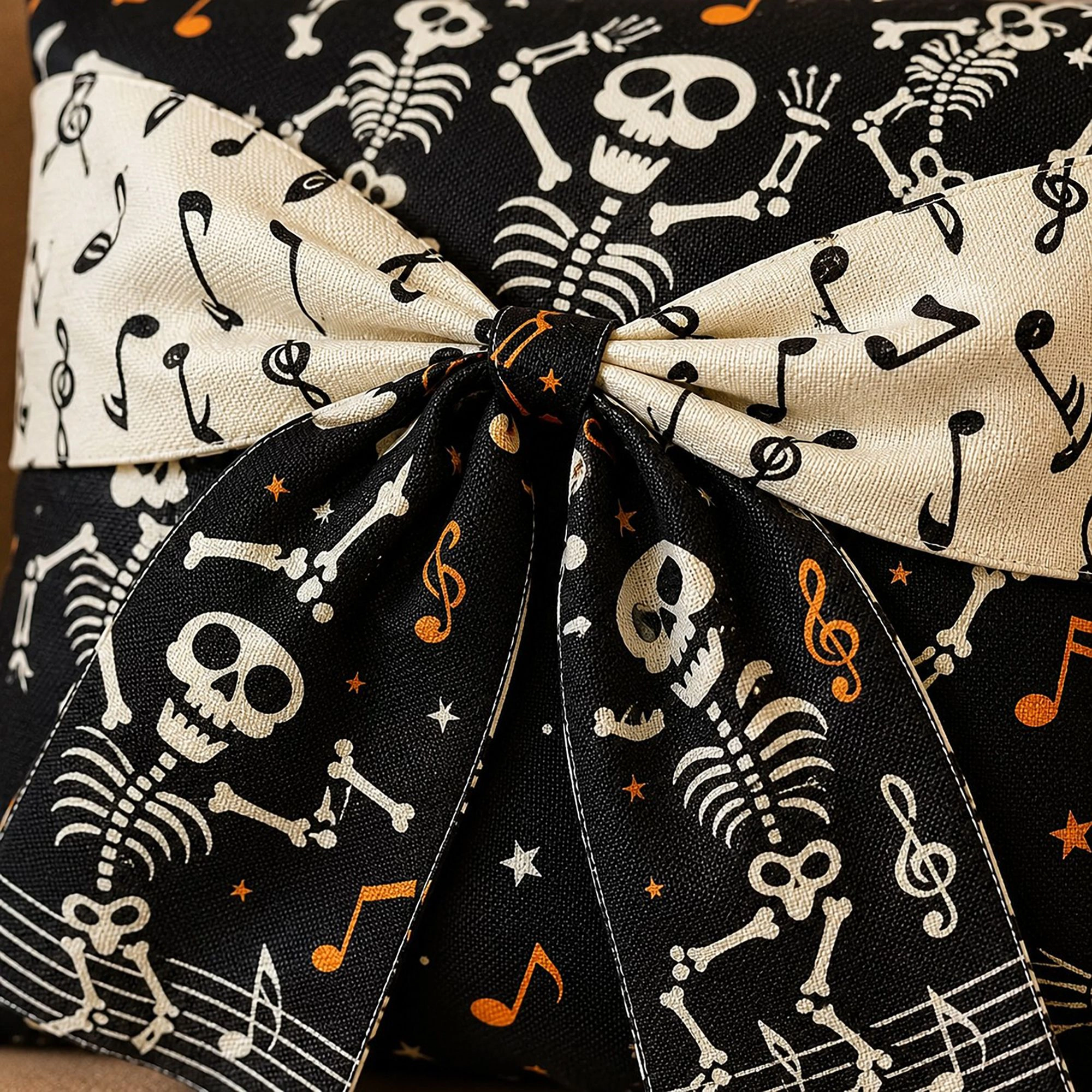 Alilang Halloween Decorative Bow Throw Pillow Cover 18 x