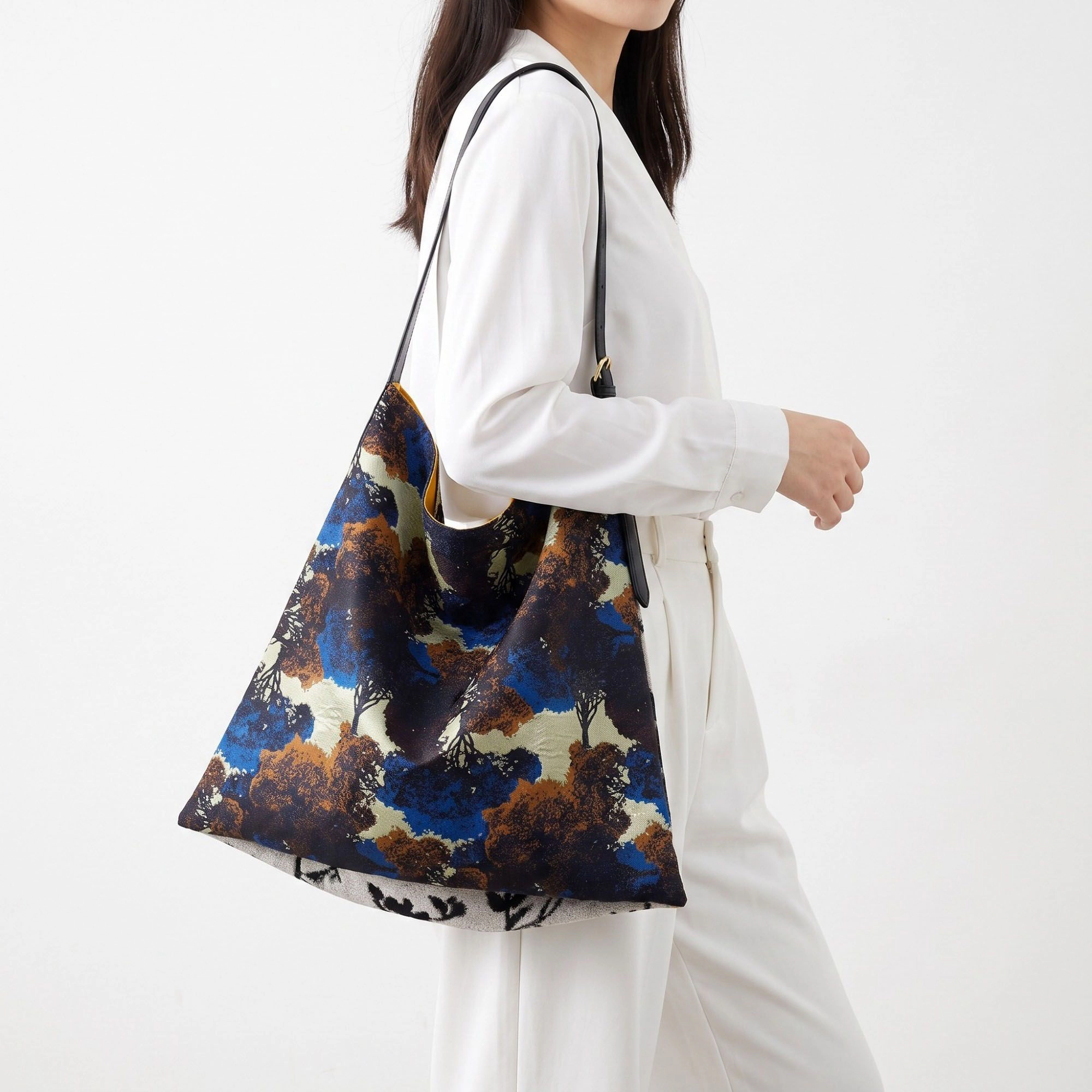 Alilang Women's Oversized Printed Hobo Shoulder Bag with Adjustable Strap