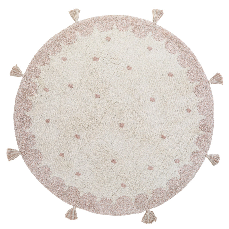 Nattiot Washable Cotton Polka Dot Kid's Bedroom Rug - Mallen
