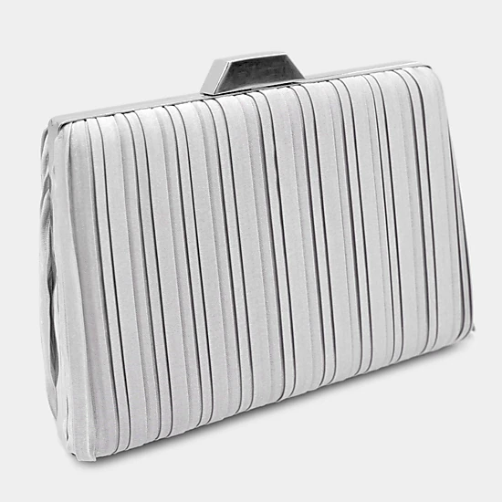 Fashnzfab Pleated Evening Clutch / Crossbody Bag