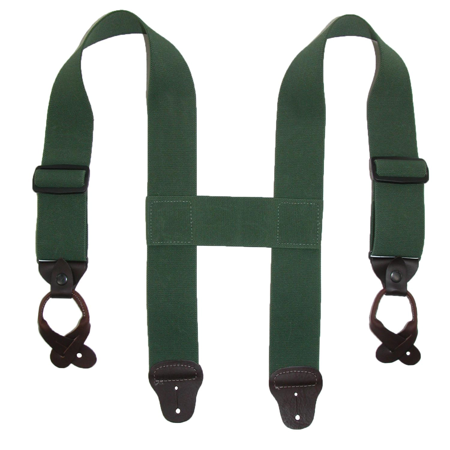 CTM Men's Elastic 2 Inch Wide Button-End Wader Suspenders