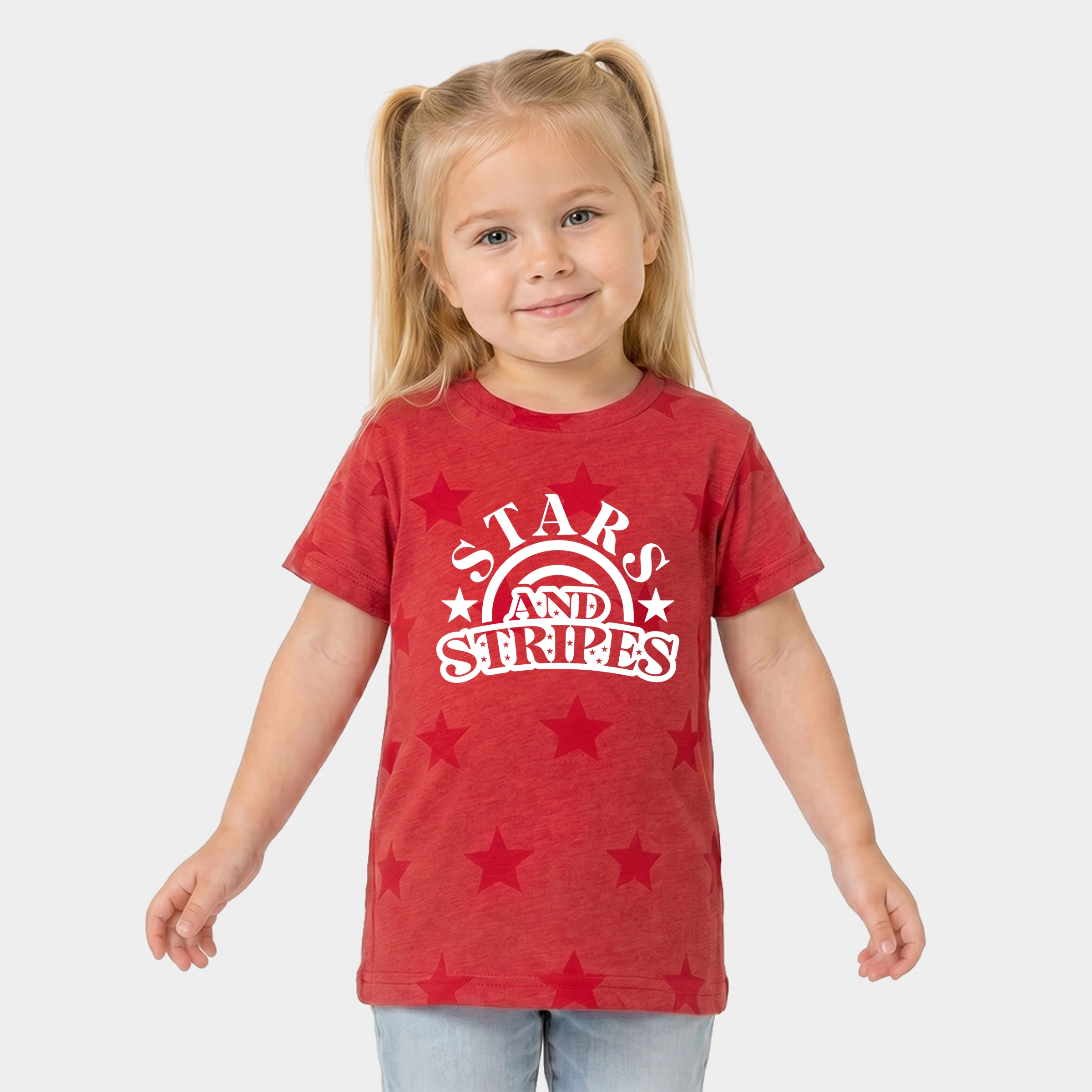 The Juniper Shop - Stars and Stripes Arched Toddler Short Sleeve Star Tee