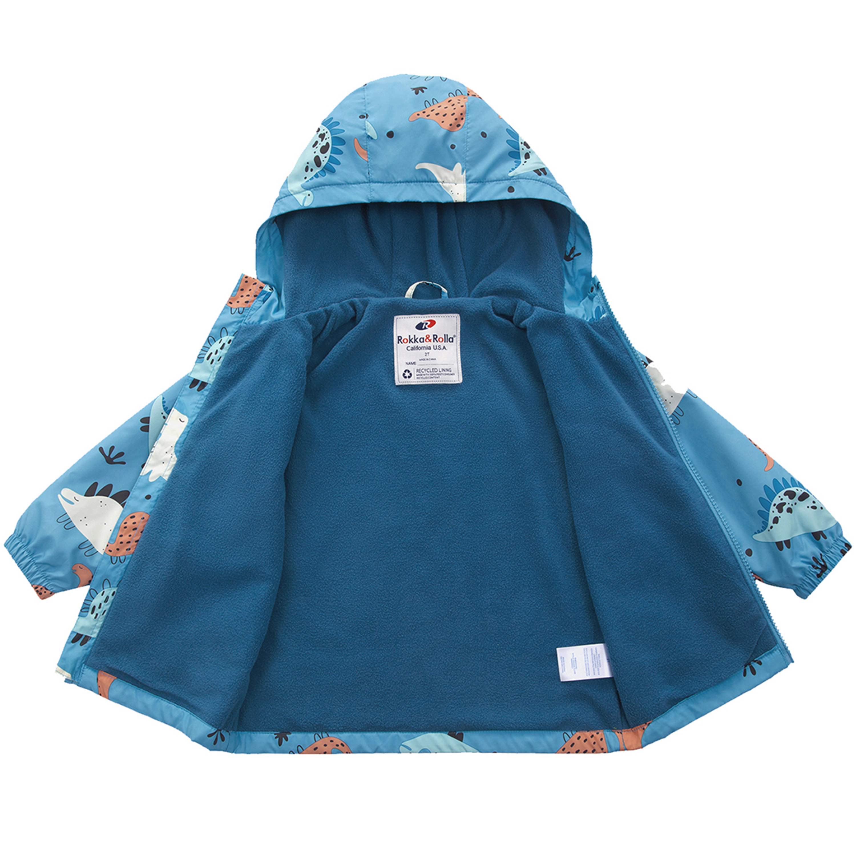 Rokka&Rolla Toddler Boys Lightweight Fleece-Lined Jacket