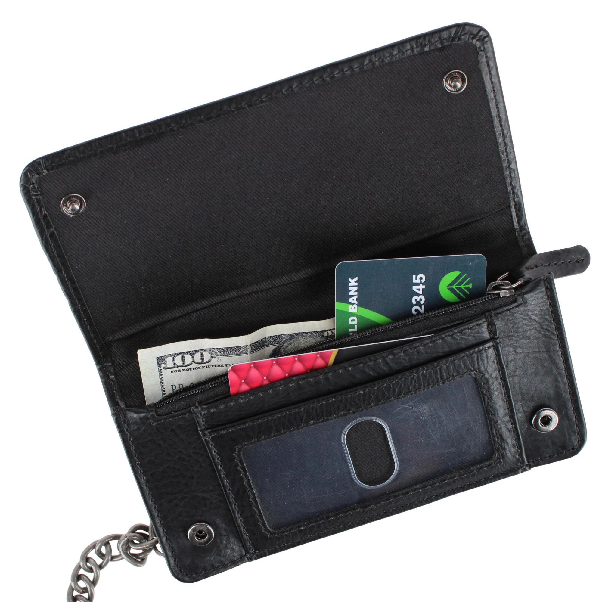 Dickies Men's Leather Trucker Chain Wallet