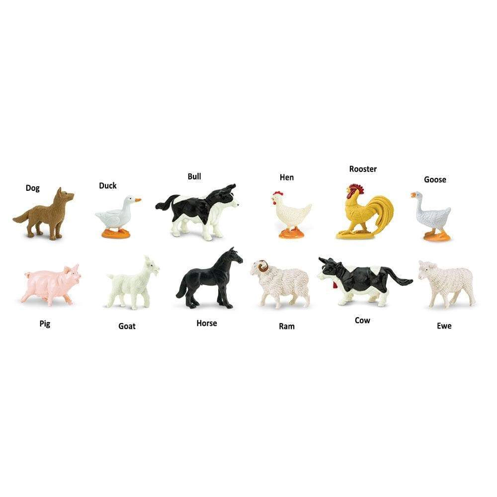 Safari Ltd. - Farm TOOB - contains 12 Mini Figurines