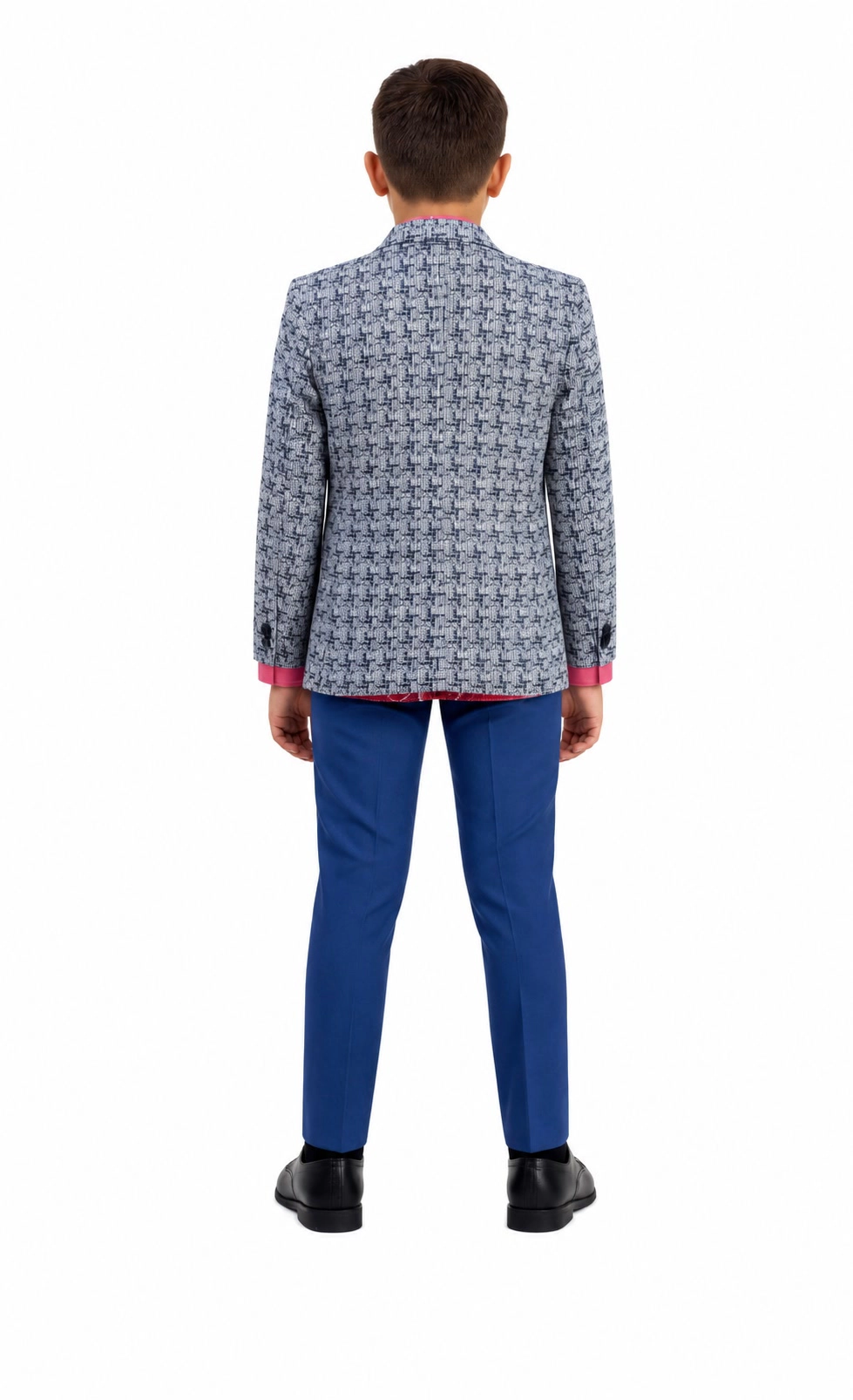 Elie Balleh Boys Slim Fit Boys' Houndstooth Blazer