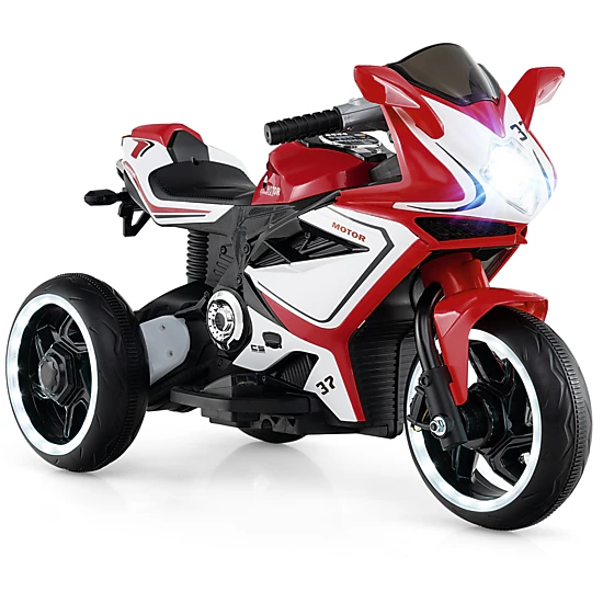 SUGIFT 6V Pink Kids Ride-On Mini Electric Motorcycle with LED Lights and Soft Start 31-in W 66-lb Rider
