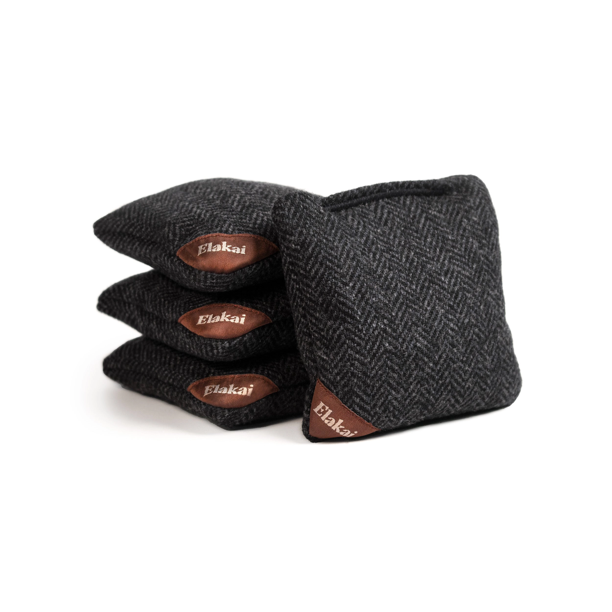 Elakai 4-in Travel Herringbone Cornhole Bags | Premium All-Weather Collection