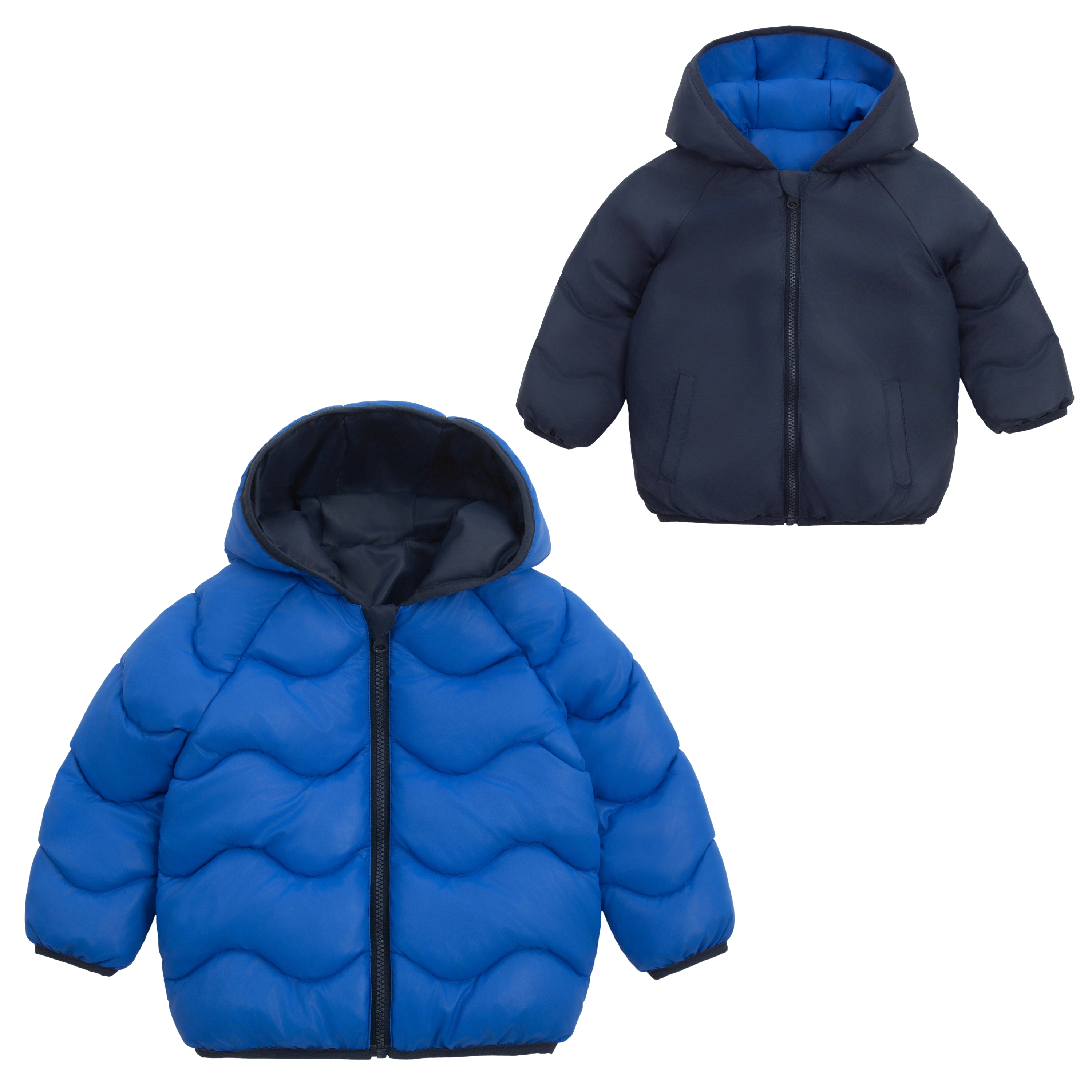 Rokka&Rolla Toddler Boys Reversible Hooded Puffer Jacket