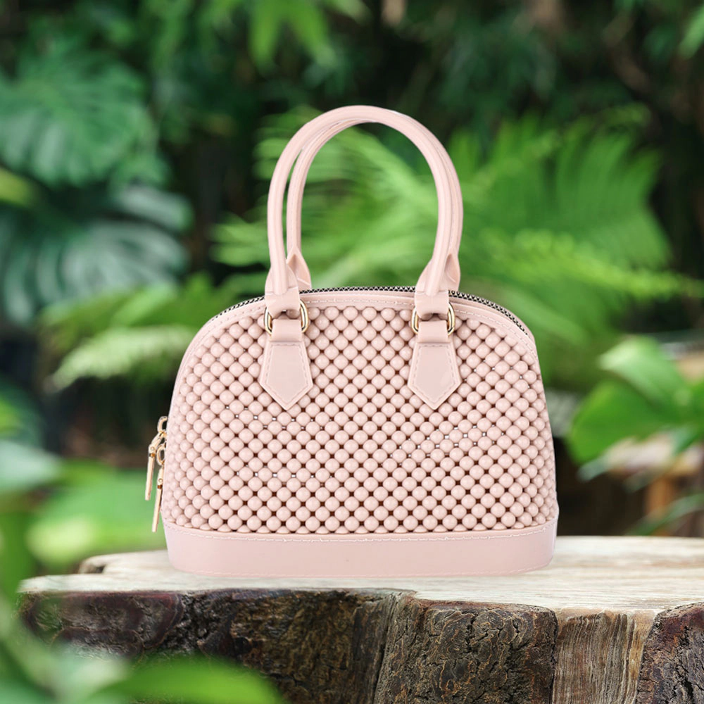 FASHNZFAB Solid Jelly Rubber Tote / Crossbody Bag