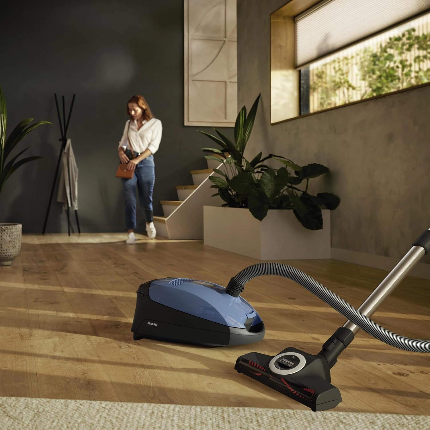 Miele Classic C1 Turbo Team PowerLine Vacuum Canister SBAN0 in Tech blue