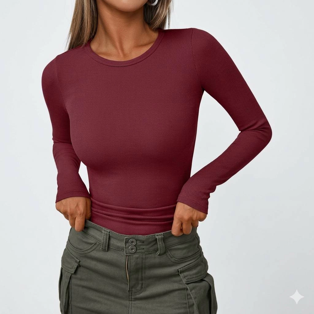 Eureka Clue Women Ribbed Long Sleeve T-Shirt