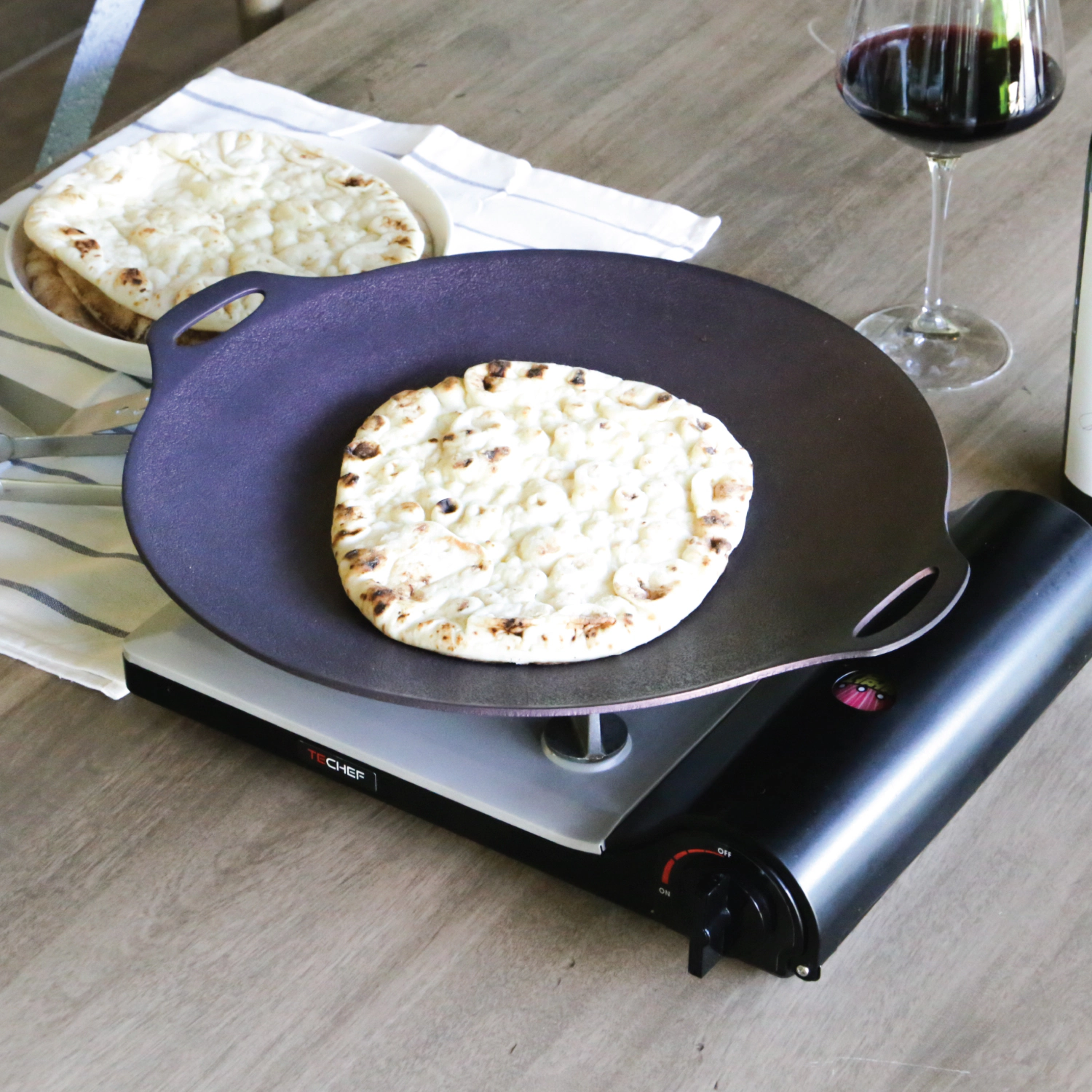 TECHEF 14 Inch Round Griddle Grill Pan