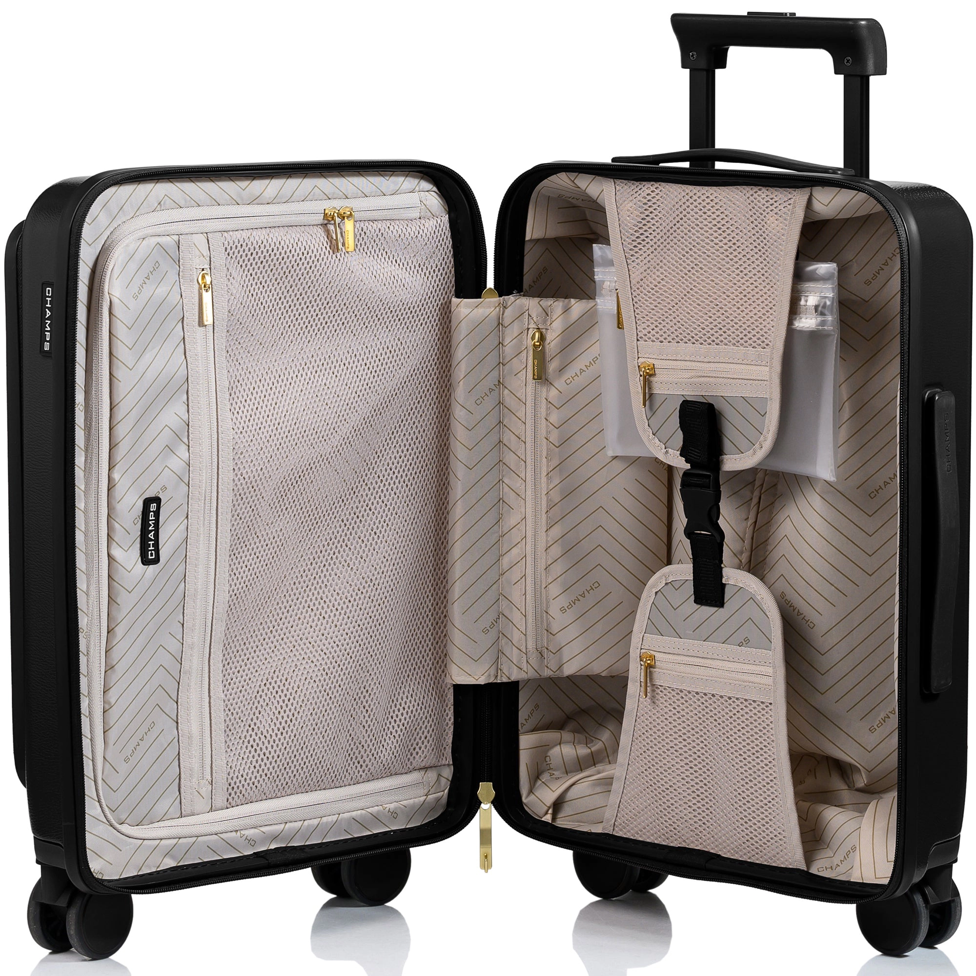 CHAMPS Onyx Collection Hardside Carry-on Luggage