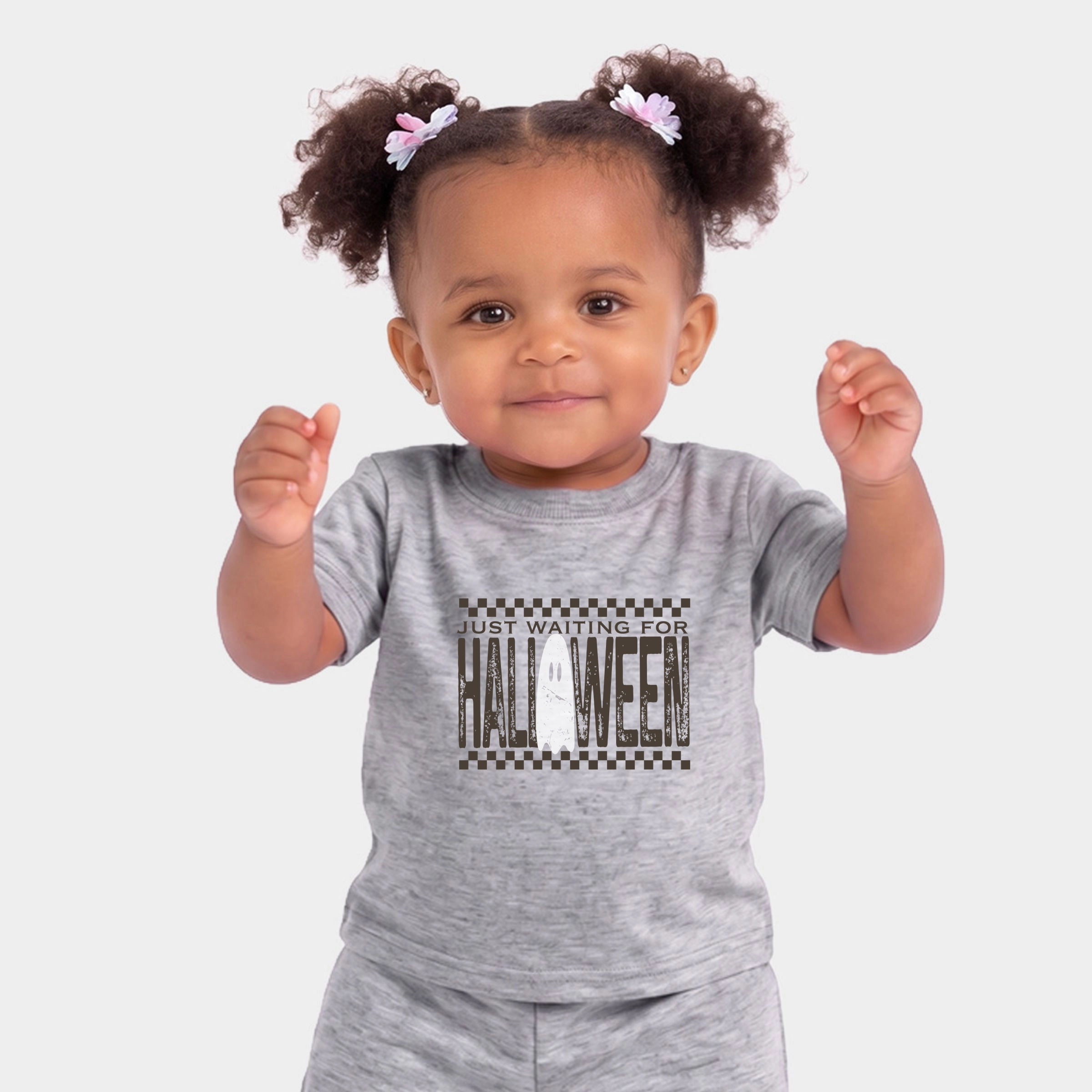 The Juniper Shop - Infant Jogger Pant Crew Set of 2 Just Waiting For Halloween Checkered