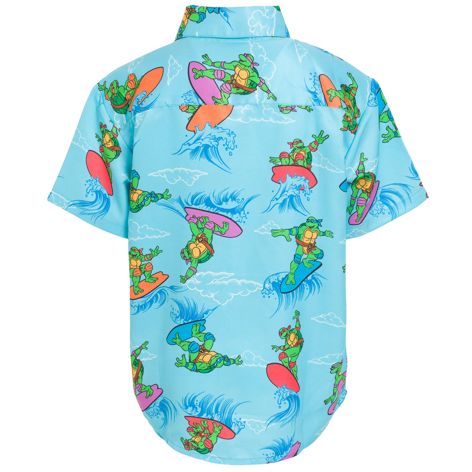 Teenage Mutant Ninja Turtles Boys' Hawaiian Short Sleeve Button Down Shirt