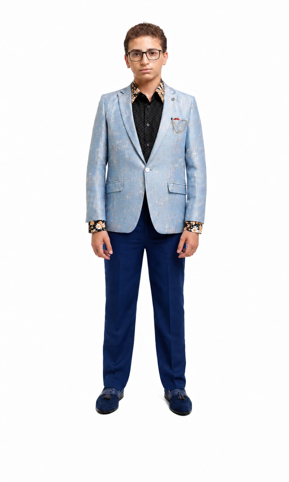 Elie Balleh Boys Slim Fit Classic Blazer