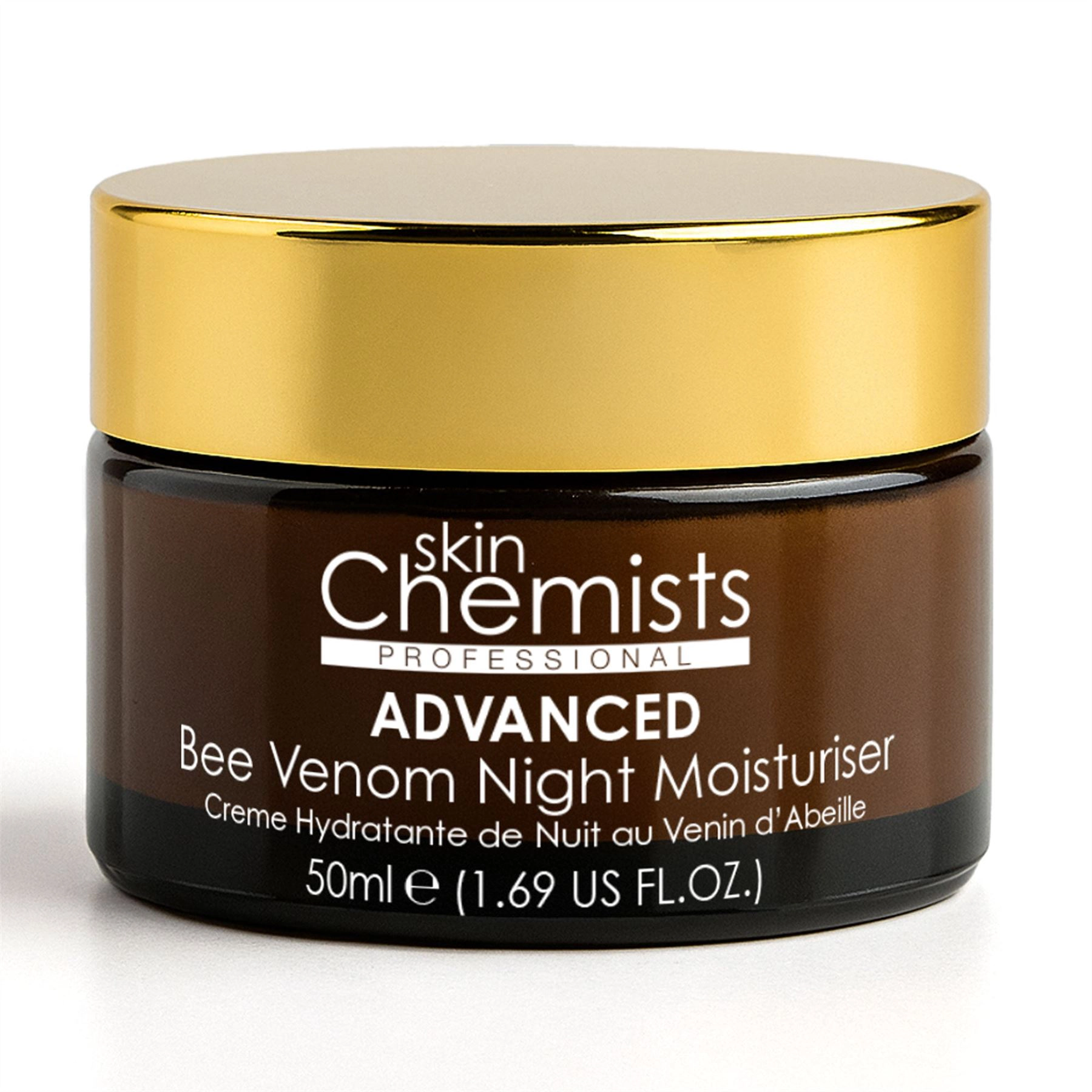 skinChemists SC Advanced Bee Venom Night Moisturiser 50ml - Anti-Aging Firming & Wrinkle Smoothing Cream