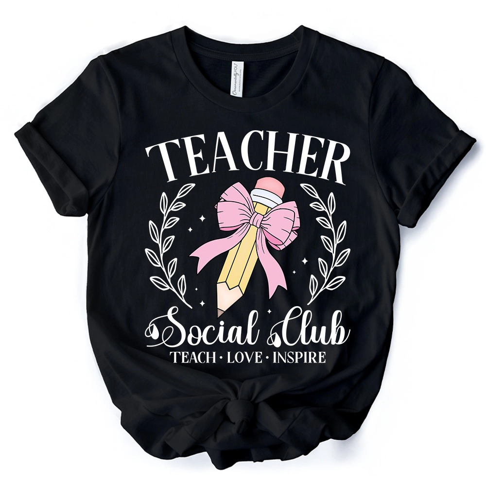 OrnamentallyYou Womens Teacher Social Club T-Shirt