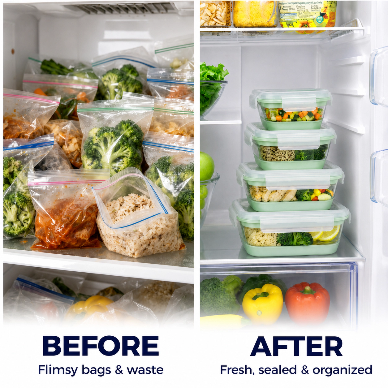 CHEFSPOT Collapsible Silicone Food Storage Containers 4 Pack