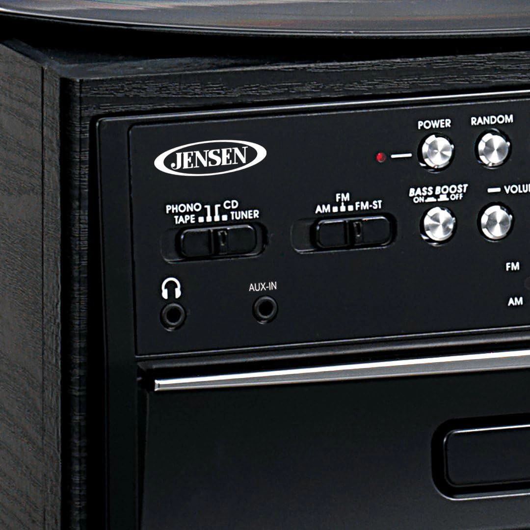 Jensen 3-Speed Turntable CD Cassette AM/FM Stereo System JTA-475B