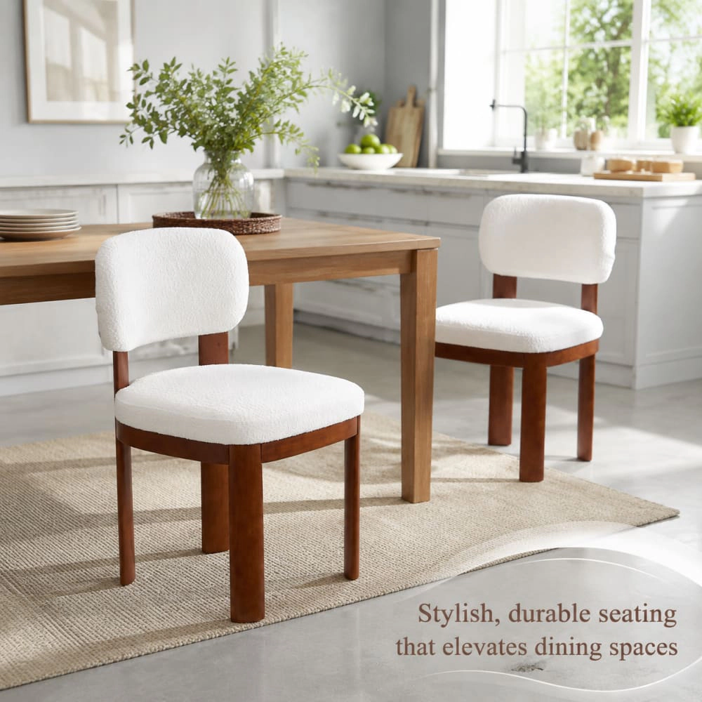 GOODSILO Upholstered Solid Wood Dining Chair