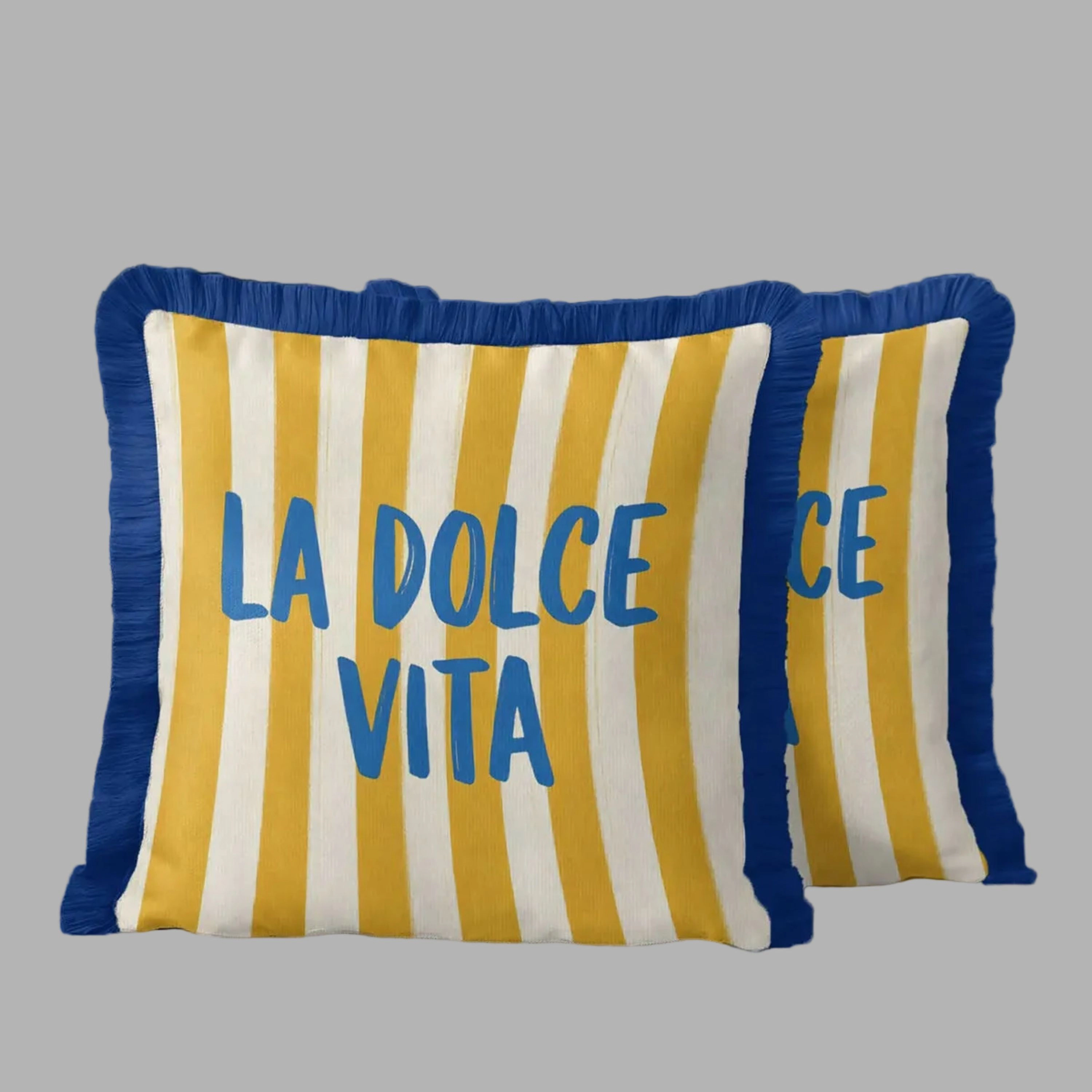 Wear Sierra Mediterranean Coastal Fringed set of 2 Throw Pillow Cover
