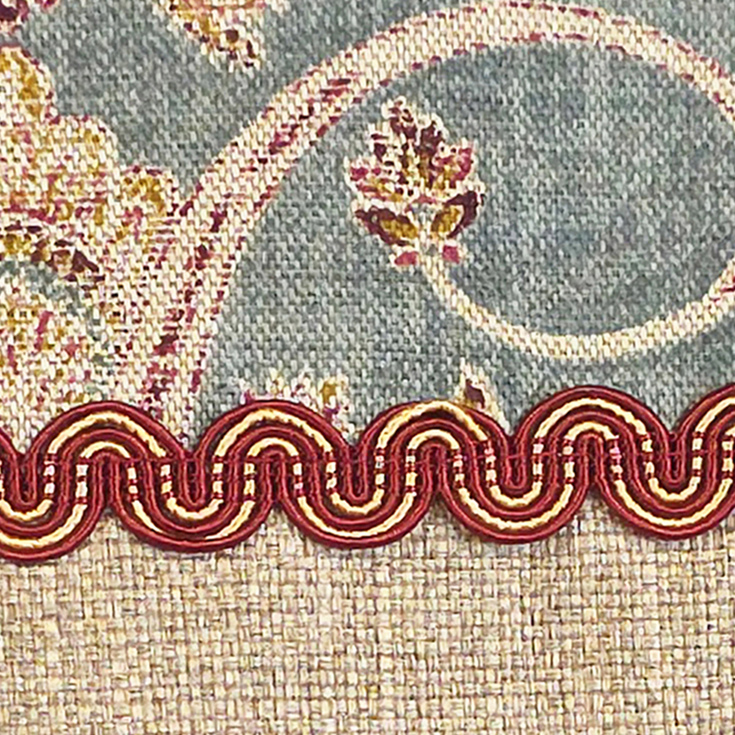 RLF Home 100% Cotton Fairtrade Trimmed Provance Lined Window Valance 50" x 17" Blue