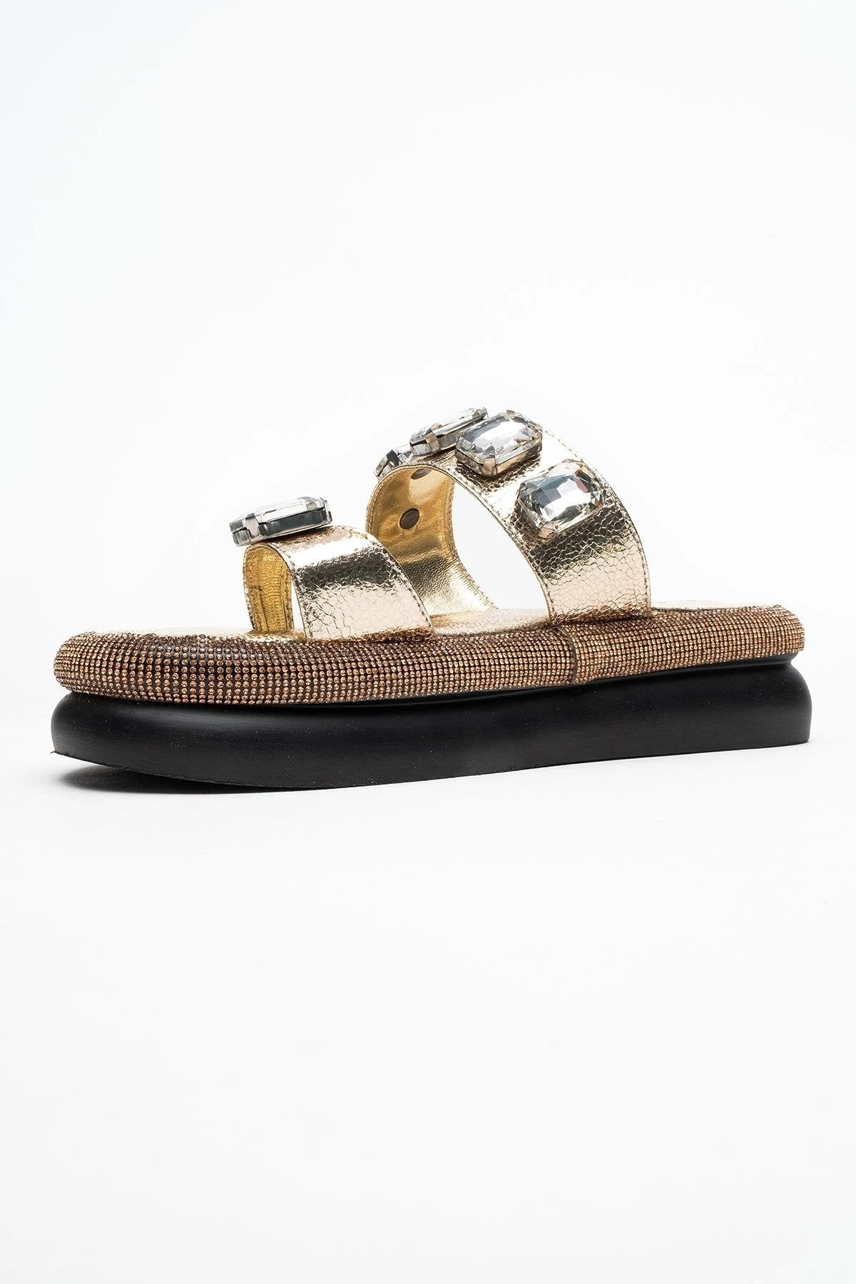 Prologue Shoes Womens Evans Jeweled Platform Sandal