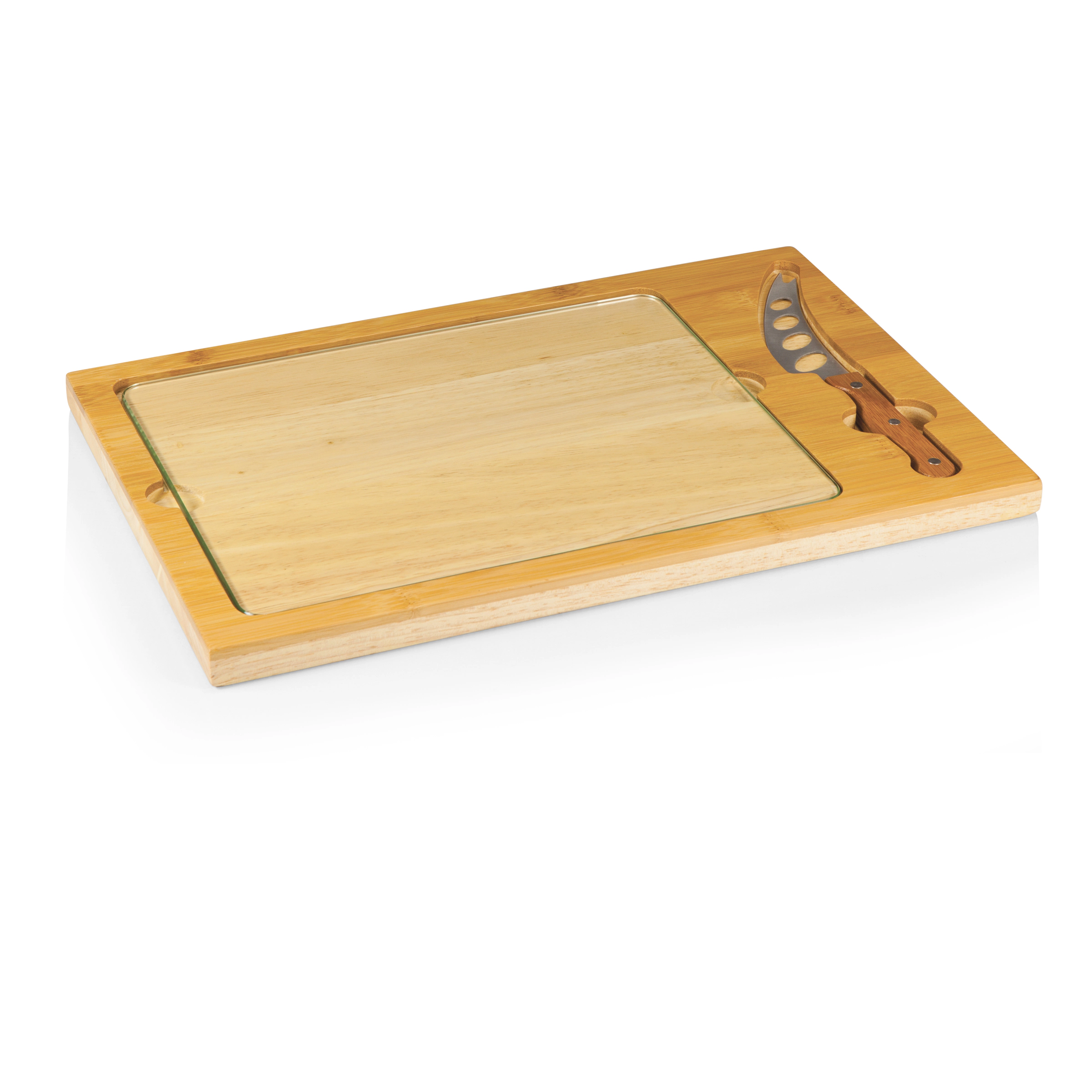 TOSCANA Icon Glass Top Cutting Board & Knife Set