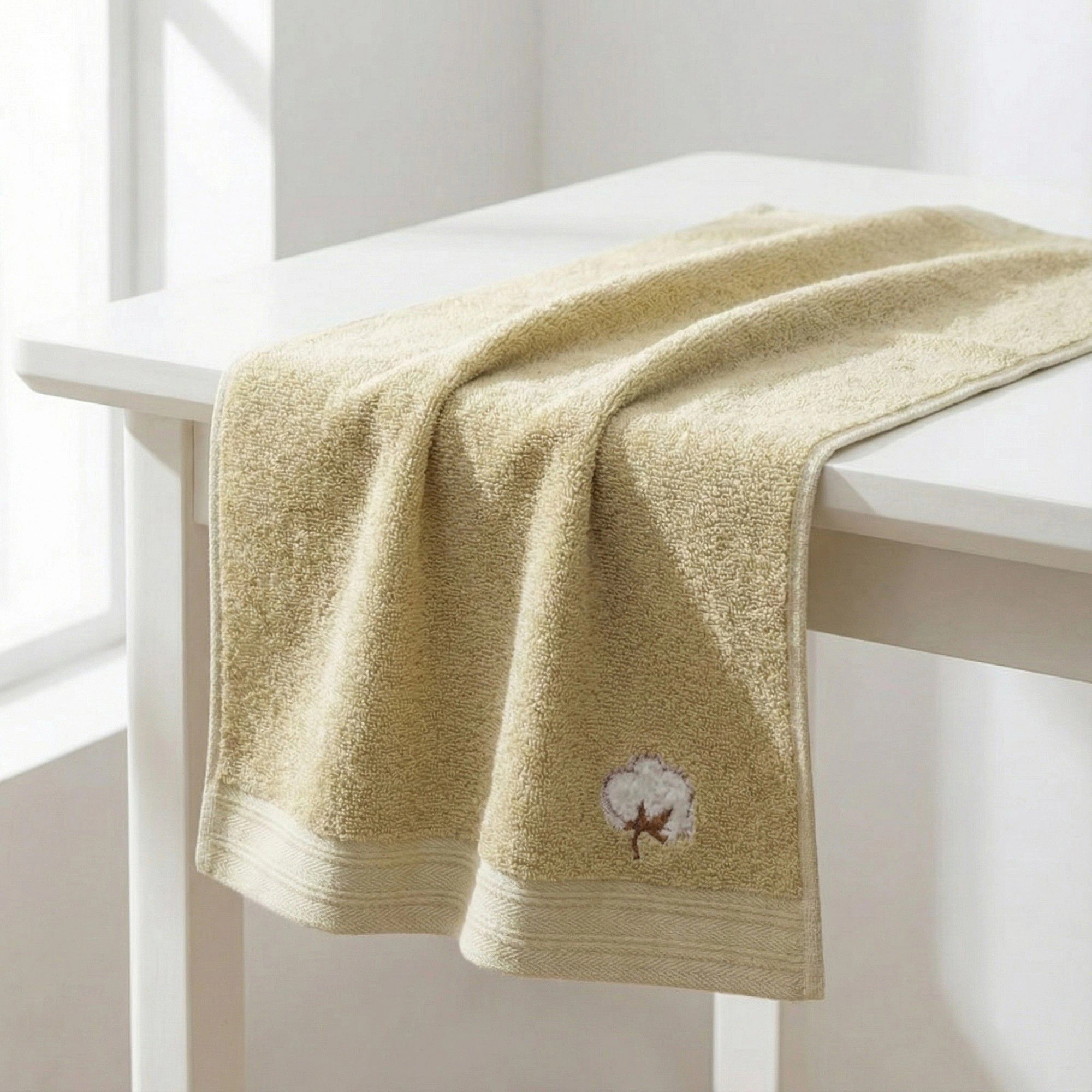 Alilang Women 3 Pack Cotton Hand Towels Soft Absorbent Terry with Embroidered Detail