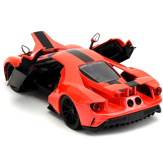 Jada Collectible 2017 Ford Gt Light Red Metallic With Black Stripe "Pink Slips" Series 1/24 Diecast Model Car