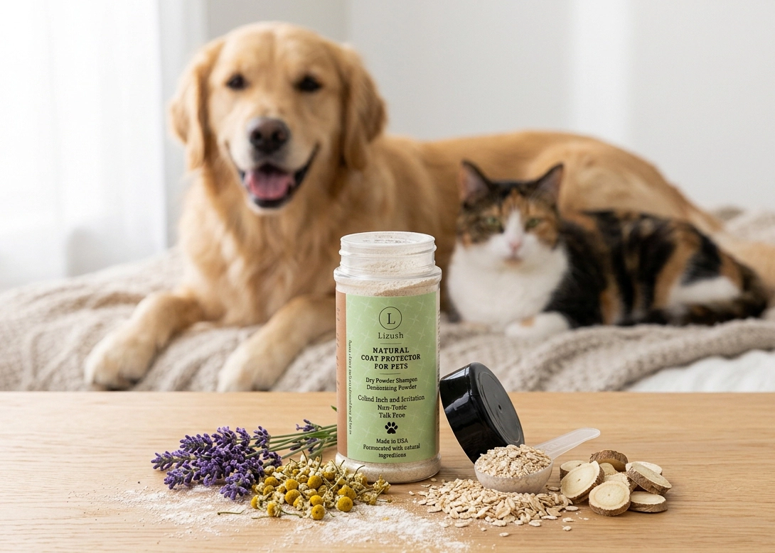Natural Coat Protector for Pets - 100% Botanical Powder