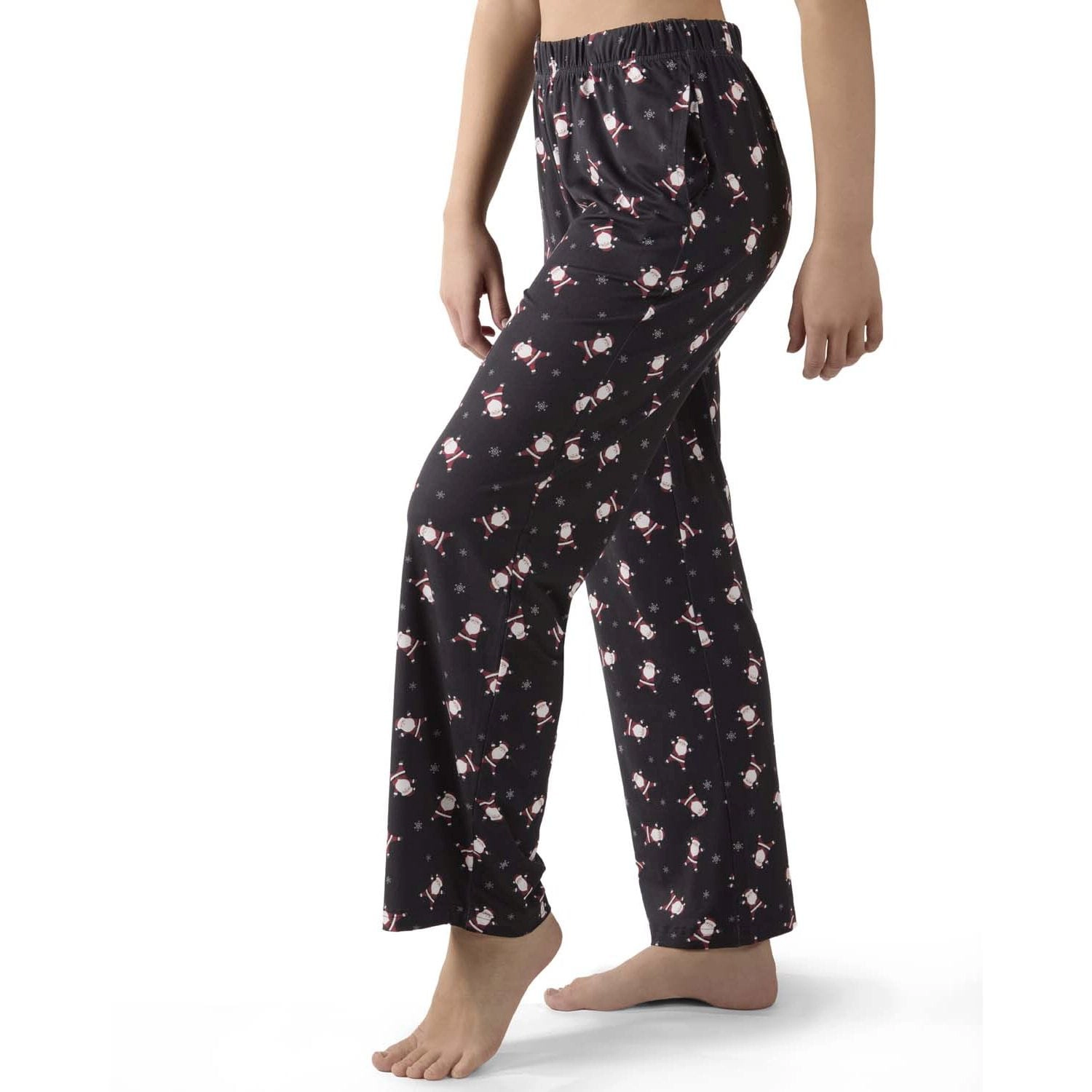MeMoi Women's "Tossed Santa" Pull-On PJ a Bag