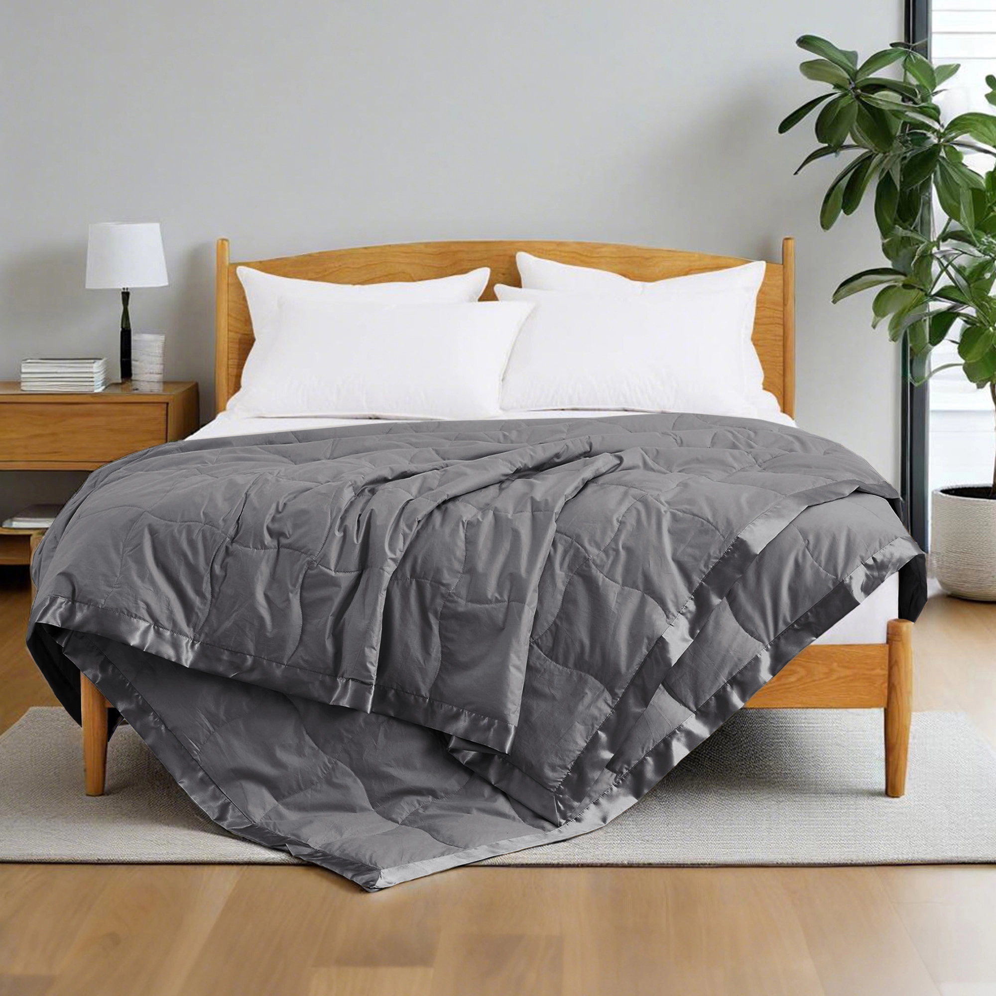 Unikome Lightweight Oversized Bed Blanket, Soft Down Fiber Layering Blanket for All Season Comfort
