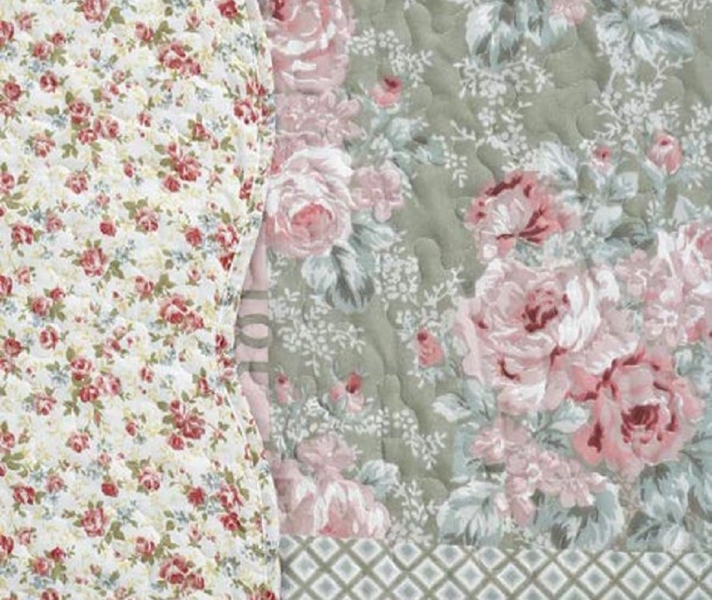 J&V TEXTILES 100% Microfiber Patchwork Reversible Quilt Set