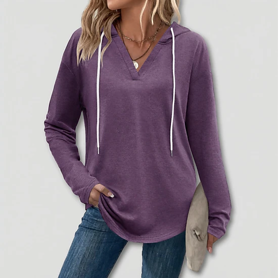 Zeagoo Women's Long Sleeve Lightweight Hooded Top