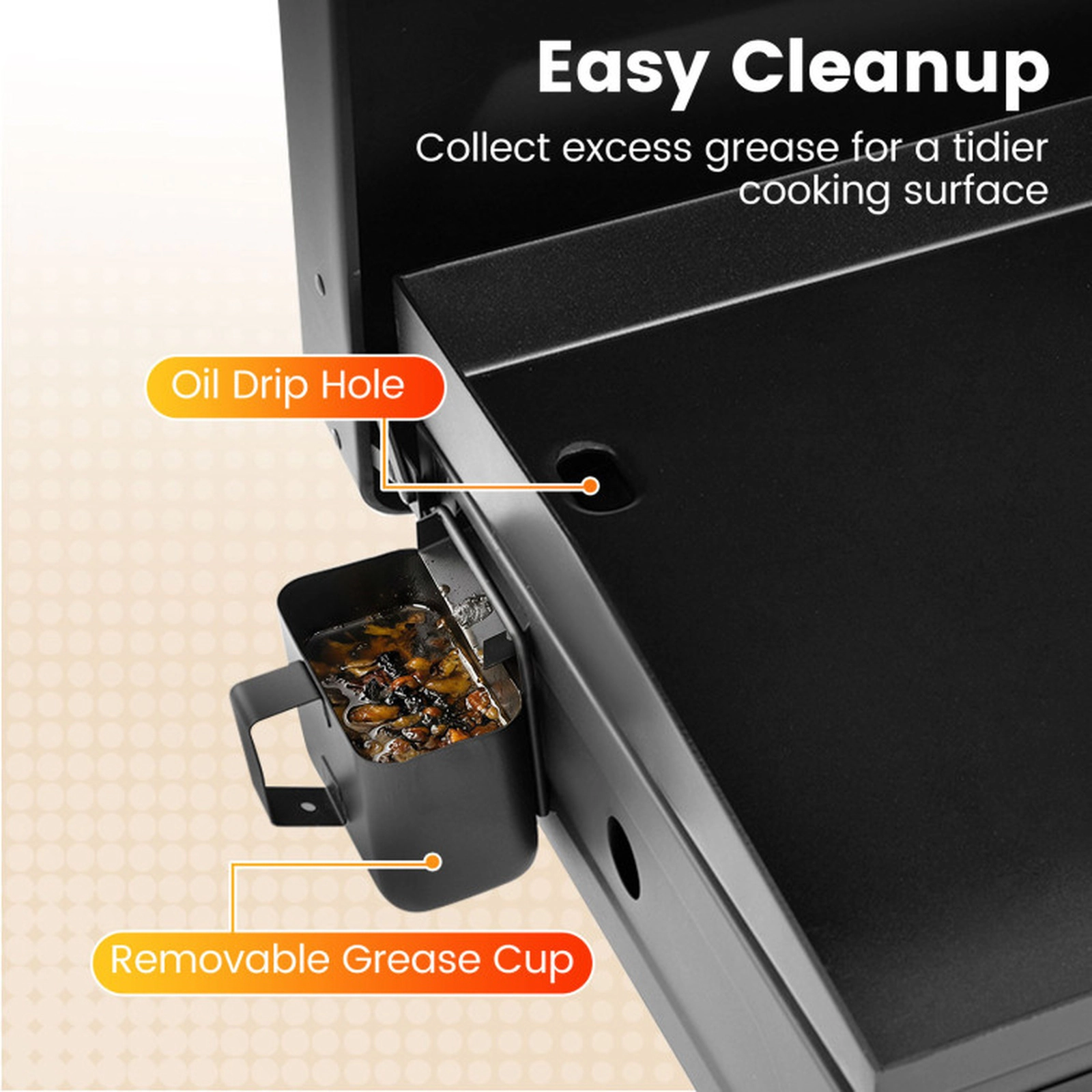 SUGIFT Portable 1-Burner Gas Griddle with Lid 12,500 BTU Ceramic Non-Stick Griddle Plate 18-in Griddle Silver+Black