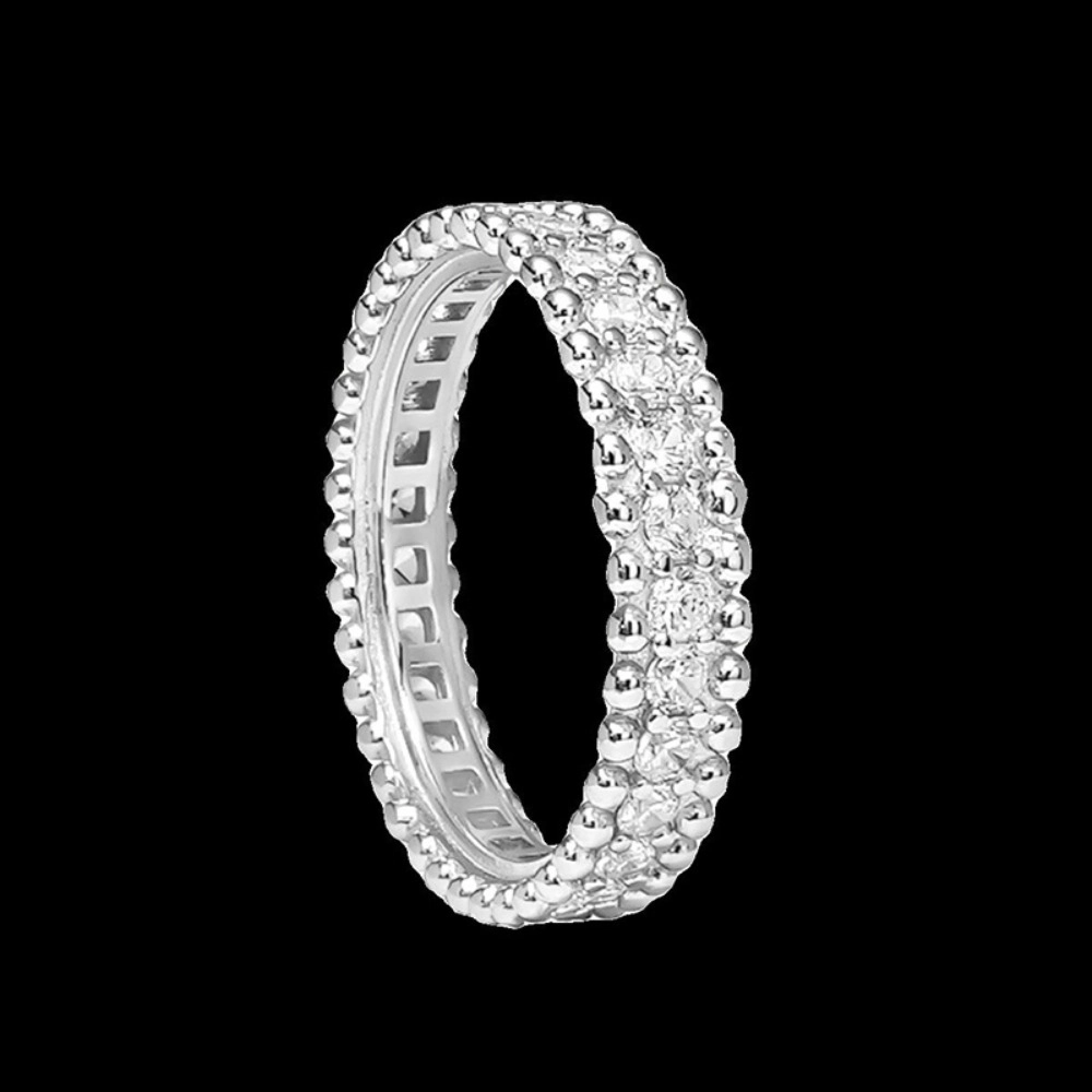 Classic Shiny Zirconia Eternity Rings for Women Party Wedding Elegant Rings Jewelry