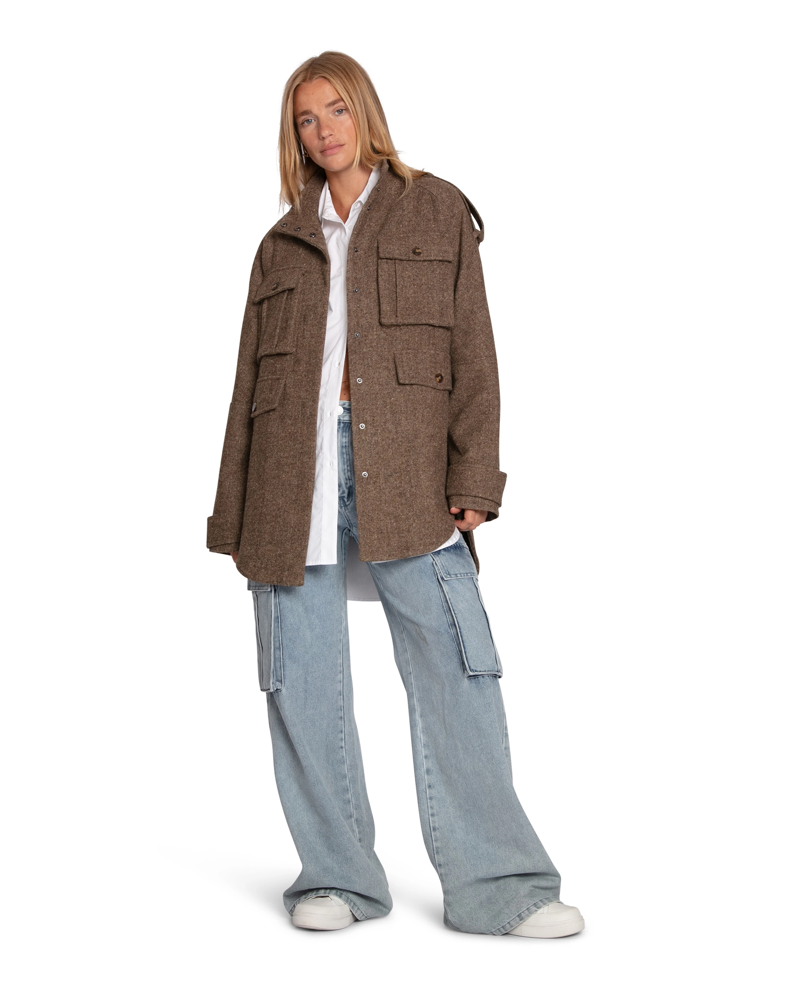 Belle & Bloom Womens All My Love Wool Overshirt