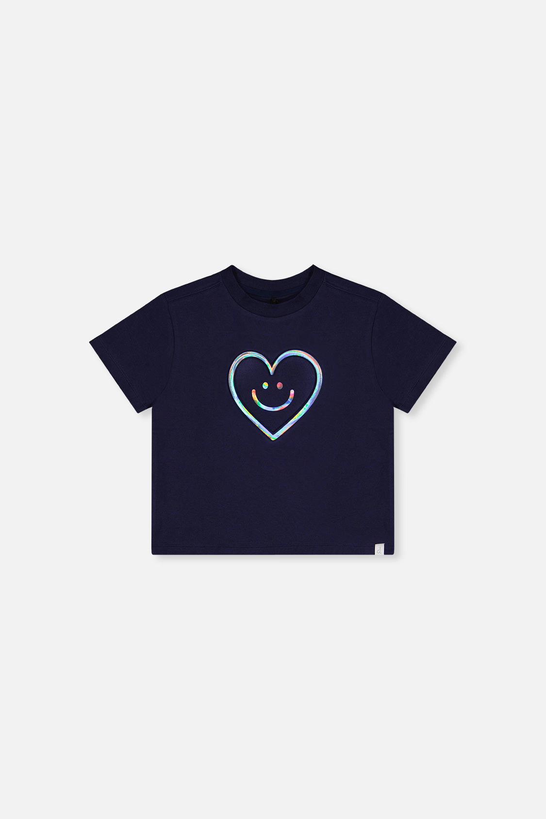 Deux par Girls Holographic Heart Jersey T-Shirt
