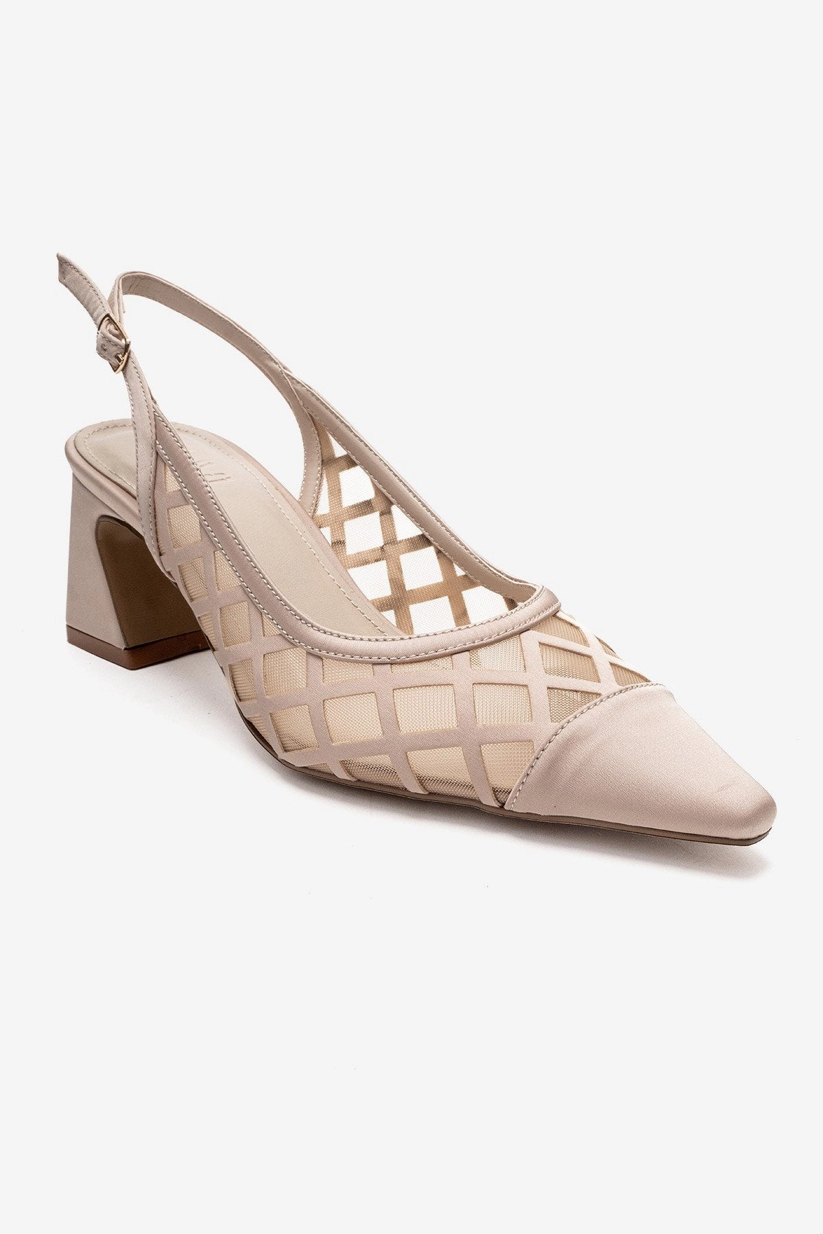 Prologue Shoes Womens Alveron Block Heel Mesh Pump