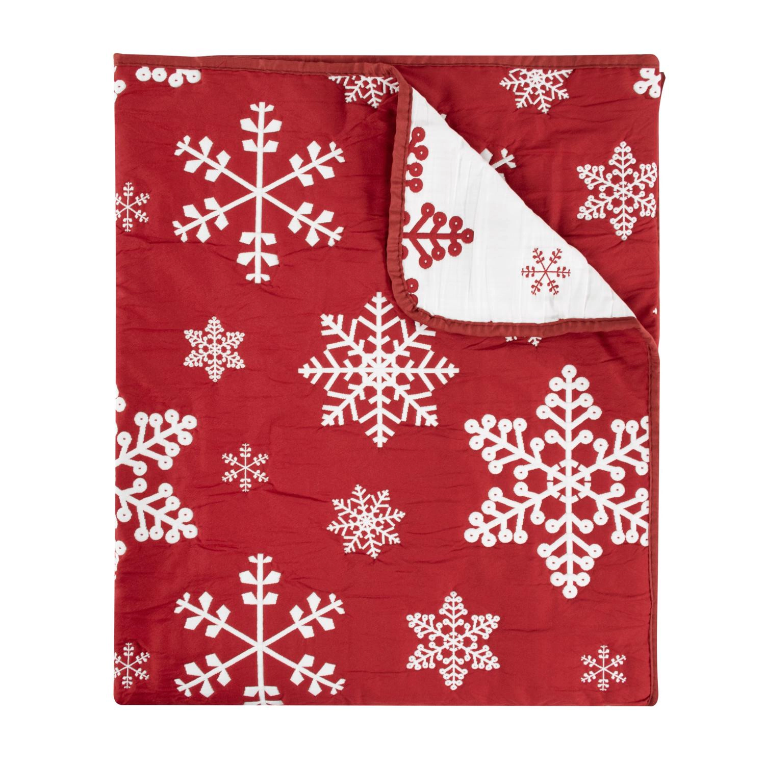 Greenland Home Fashions Snowflakes Premimum Soft Throw Accessory