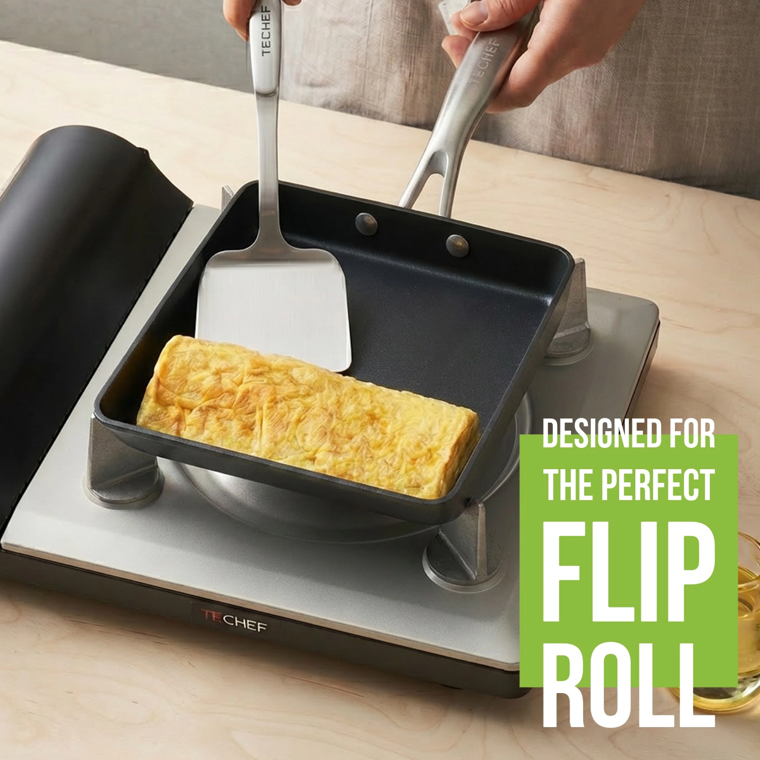 TECHEF Onyx - Nonstick Tamagoyaki Japanese Omelette Pan/Egg Pan